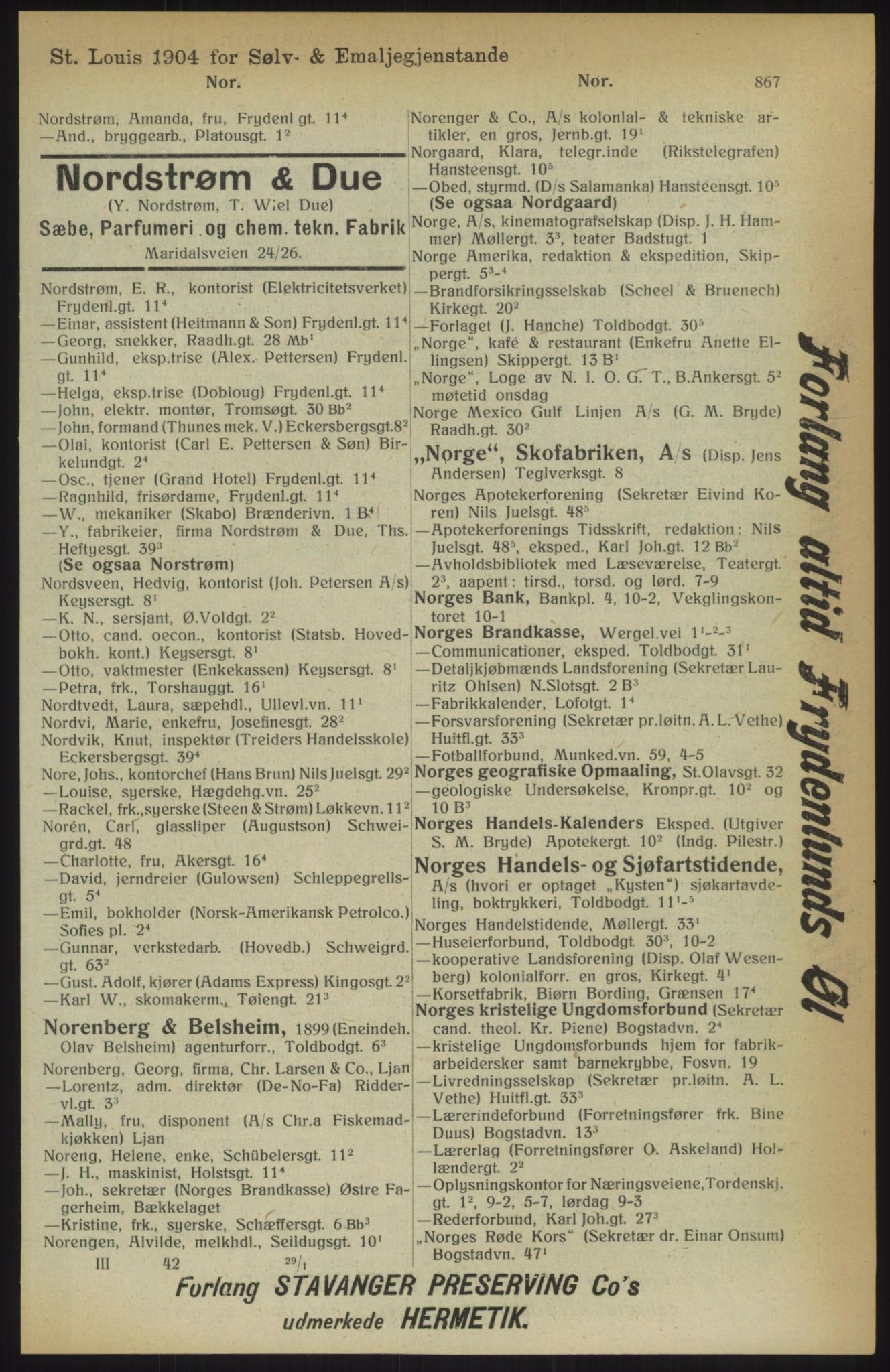 Kristiania/Oslo adressebok, PUBL/-, 1914, p. 867