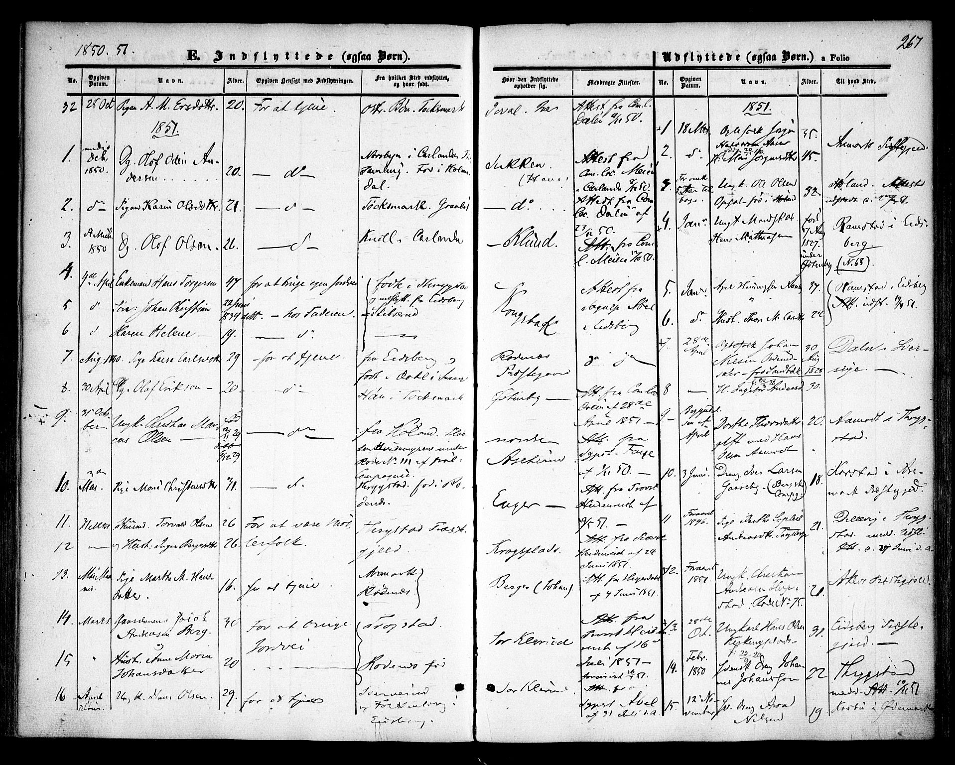 Rødenes prestekontor Kirkebøker, AV/SAO-A-2005/F/Fa/L0006: Parish register (official) no. I 6, 1850-1859, p. 267