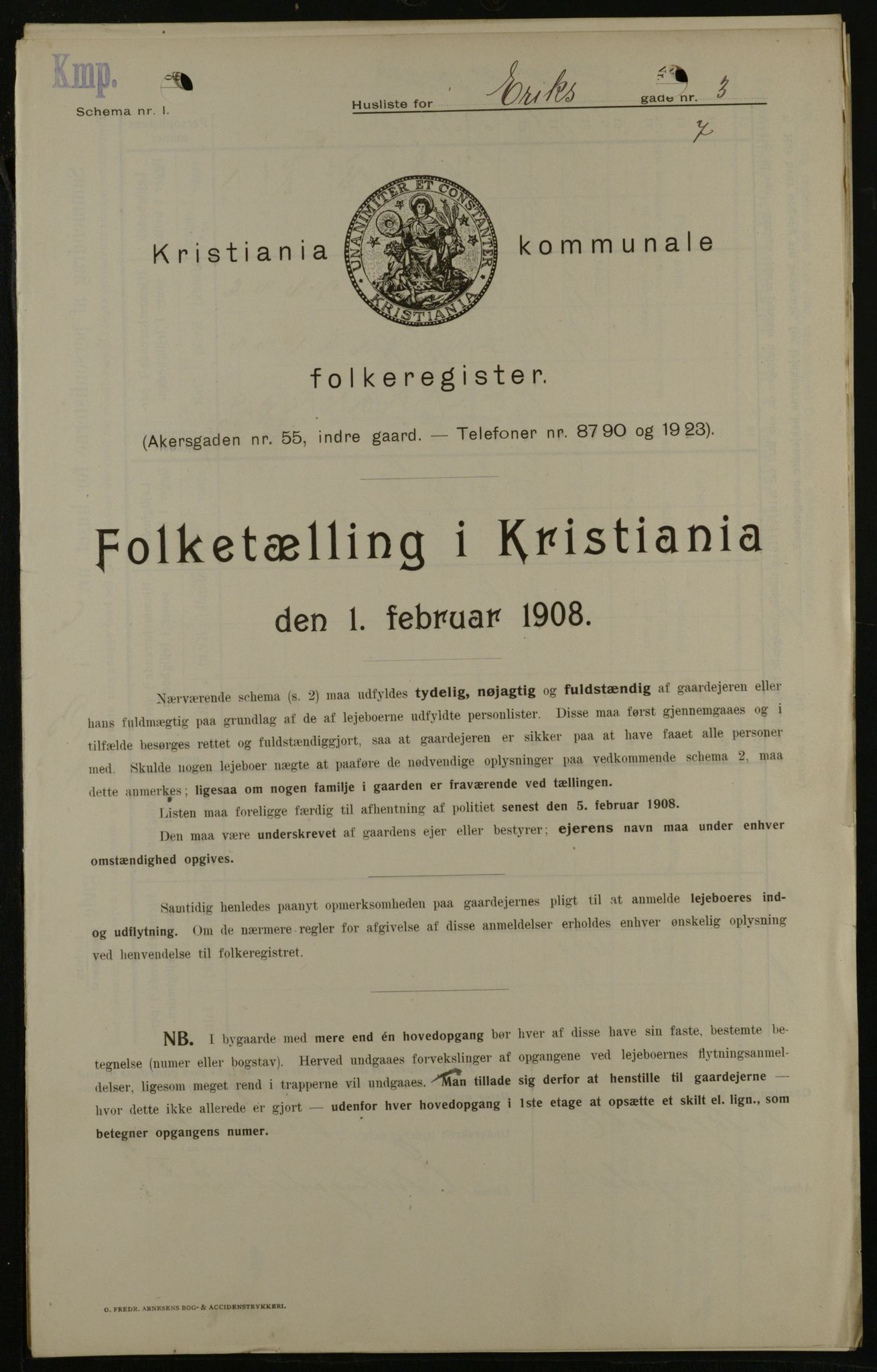 OBA, Municipal Census 1908 for Kristiania, 1908, p. 17973