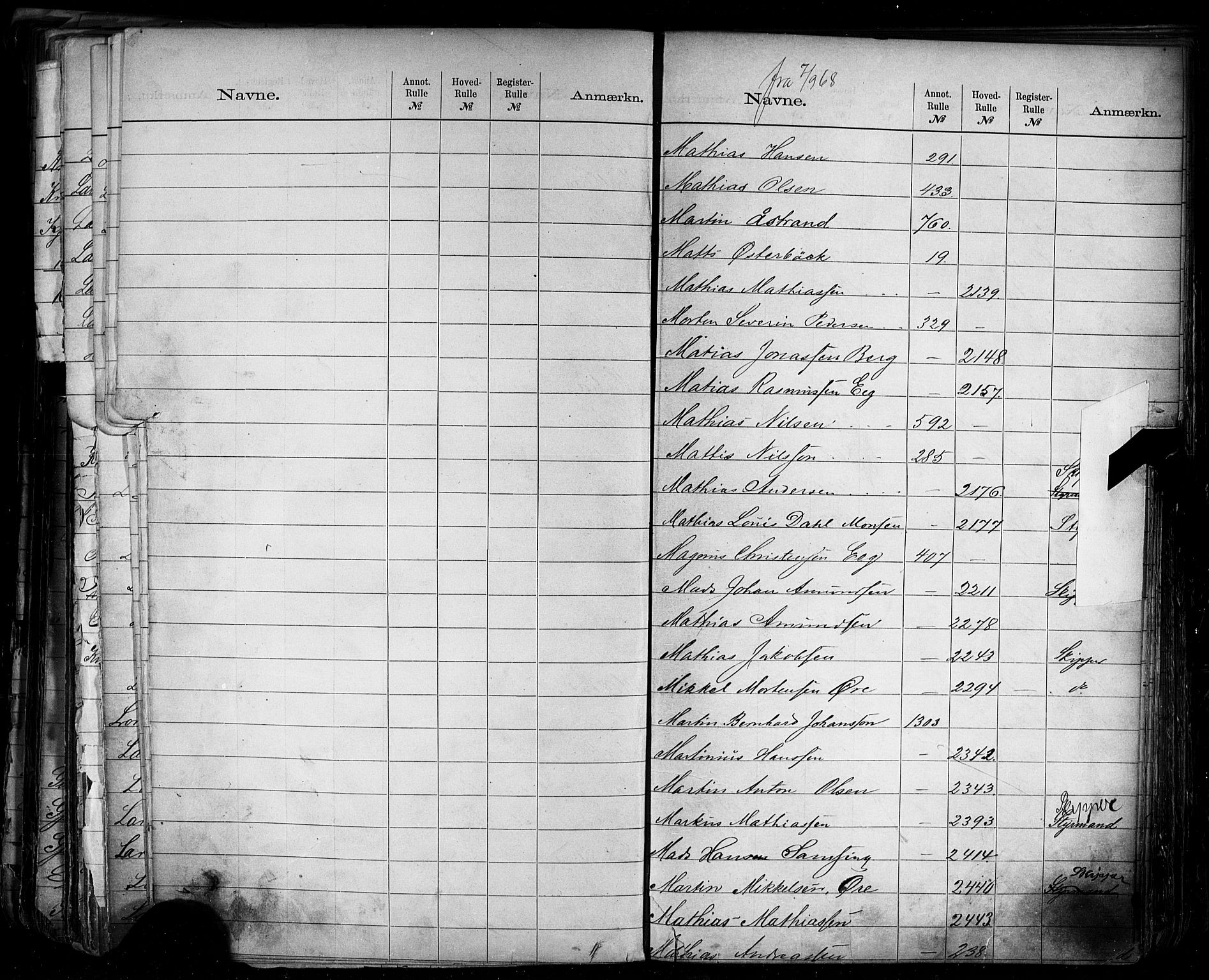 Tønsberg innrulleringskontor, AV/SAKO-A-786/F/Fd/L0001: Utskrivningsregisterruller, 1868-1879, p. 164