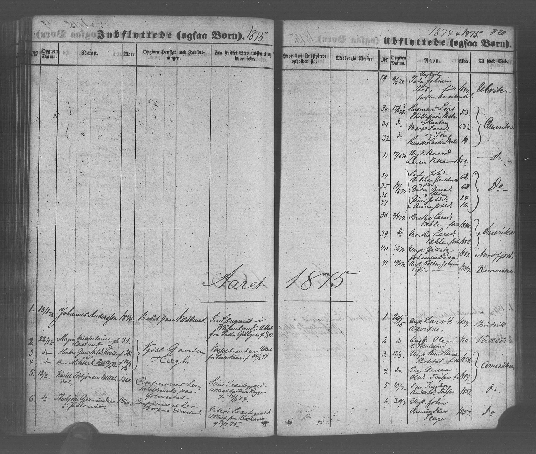 Voss sokneprestembete, SAB/A-79001/H/Haa: Parish register (official) no. A 20, 1855-1886, p. 320