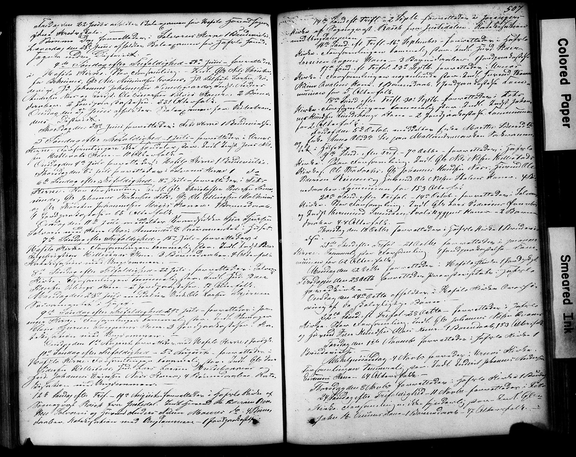 Hafslo sokneprestembete, AV/SAB-A-80301/H/Hab/Haba/L0001: Parish register (copy) no. A 1, 1866-1908, p. 507