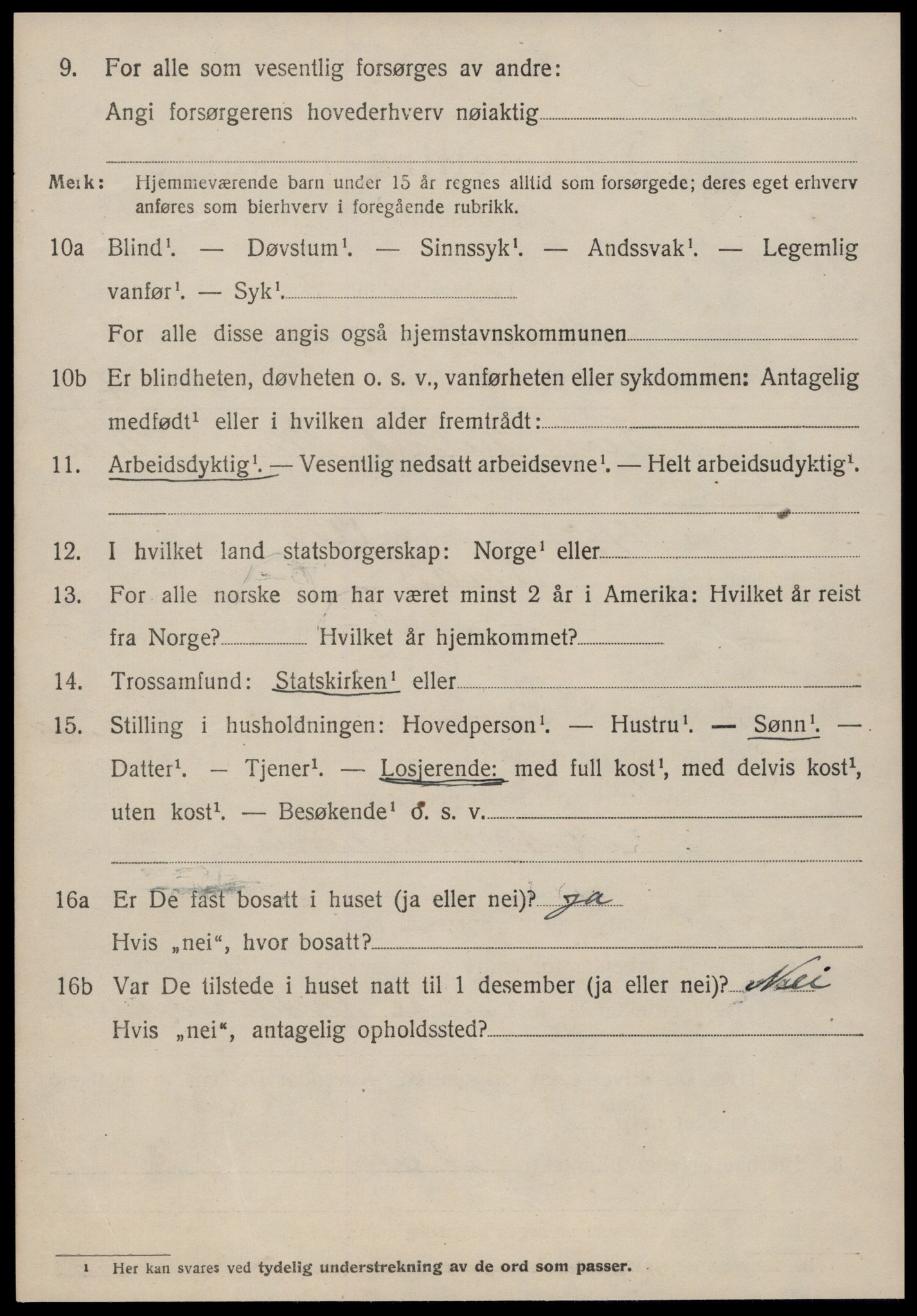 SAT, 1920 census for Skodje, 1920, p. 3464