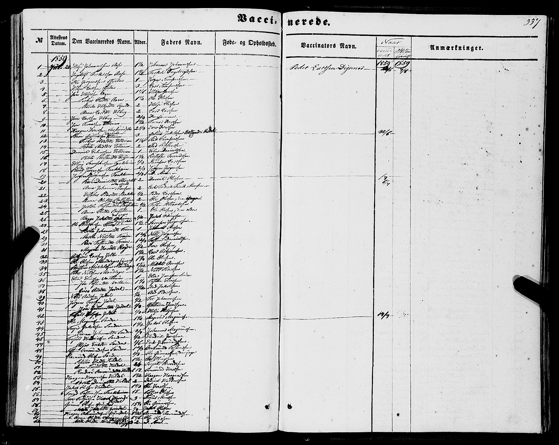 Ullensvang sokneprestembete, SAB/A-78701/H/Haa: Parish register (official) no. A 11, 1854-1866, p. 337