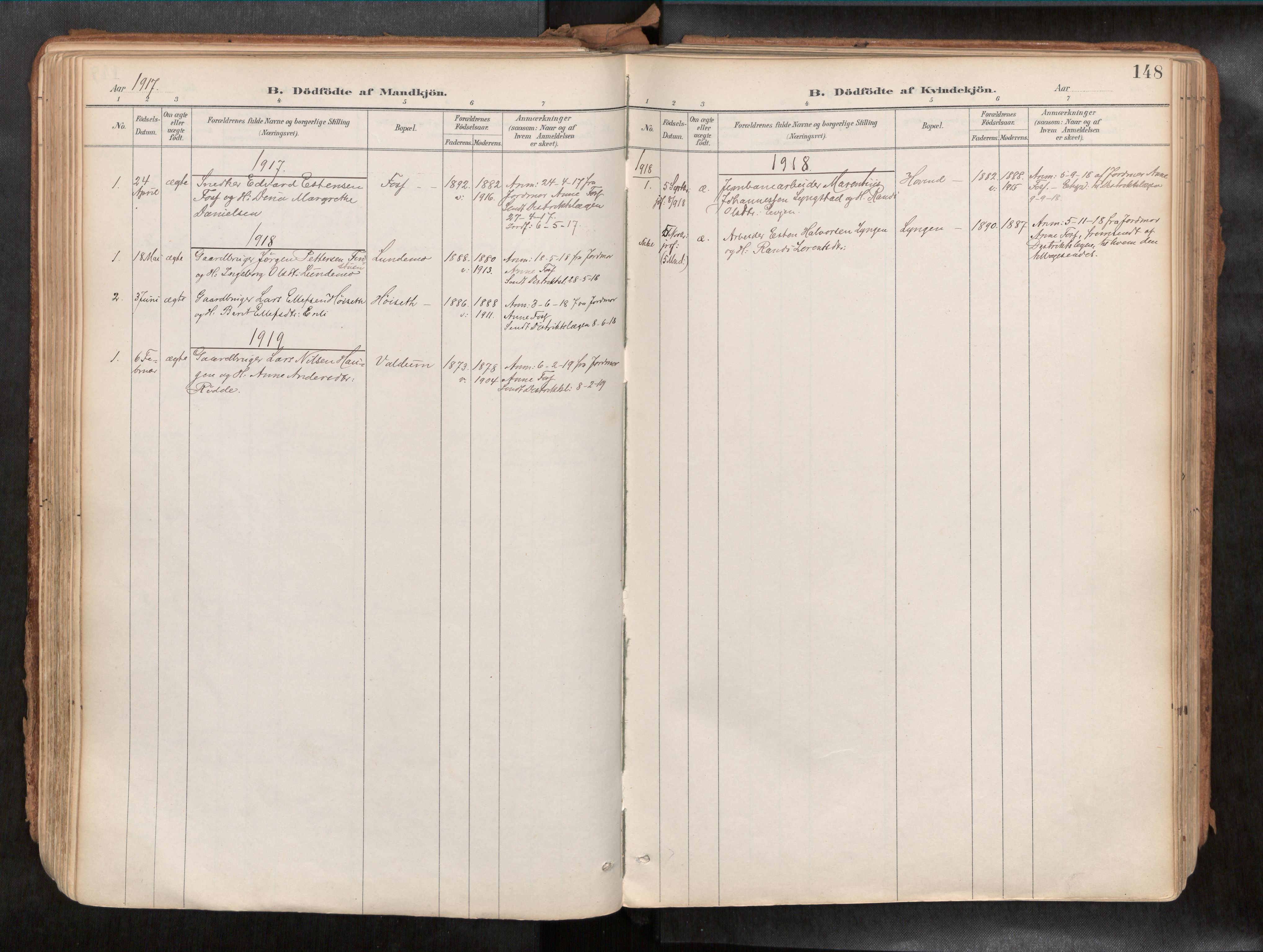 Ministerialprotokoller, klokkerbøker og fødselsregistre - Sør-Trøndelag, SAT/A-1456/692/L1105b: Parish register (official) no. 692A06, 1891-1934, p. 148