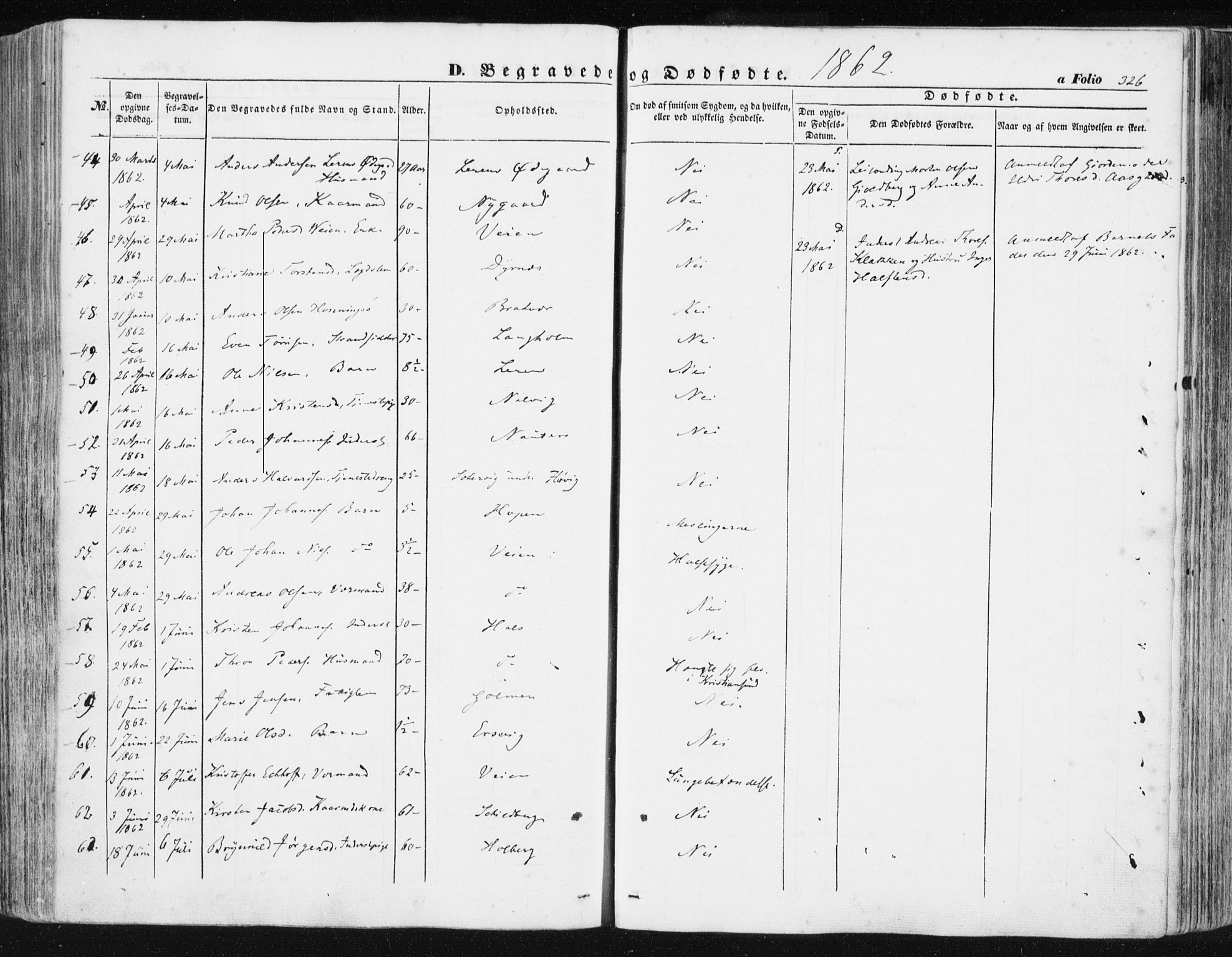 Ministerialprotokoller, klokkerbøker og fødselsregistre - Møre og Romsdal, AV/SAT-A-1454/581/L0937: Parish register (official) no. 581A05, 1853-1872, p. 326