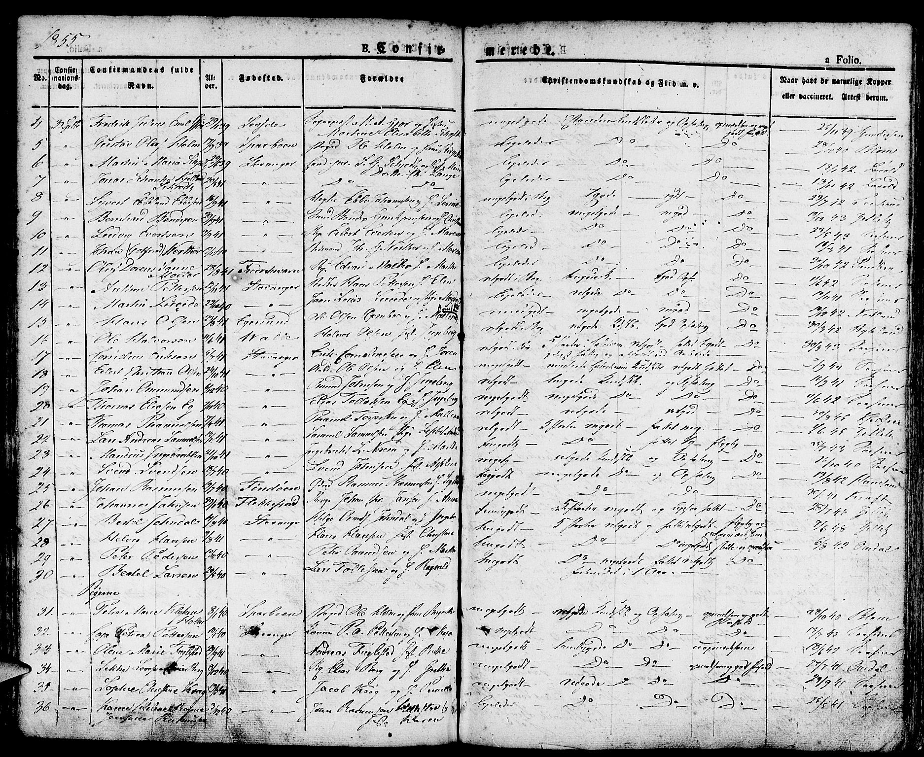 Domkirken sokneprestkontor, AV/SAST-A-101812/001/30/30BA/L0011: Parish register (official) no. A 11, 1832-1856
