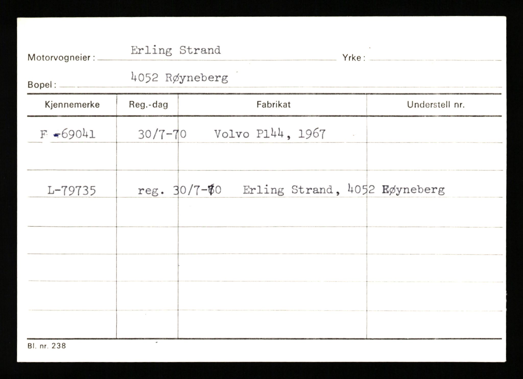 Stavanger trafikkstasjon, SAST/A-101942/0/G/L0008: Registreringsnummer: 67519 - 84533, 1930-1971, p. 159