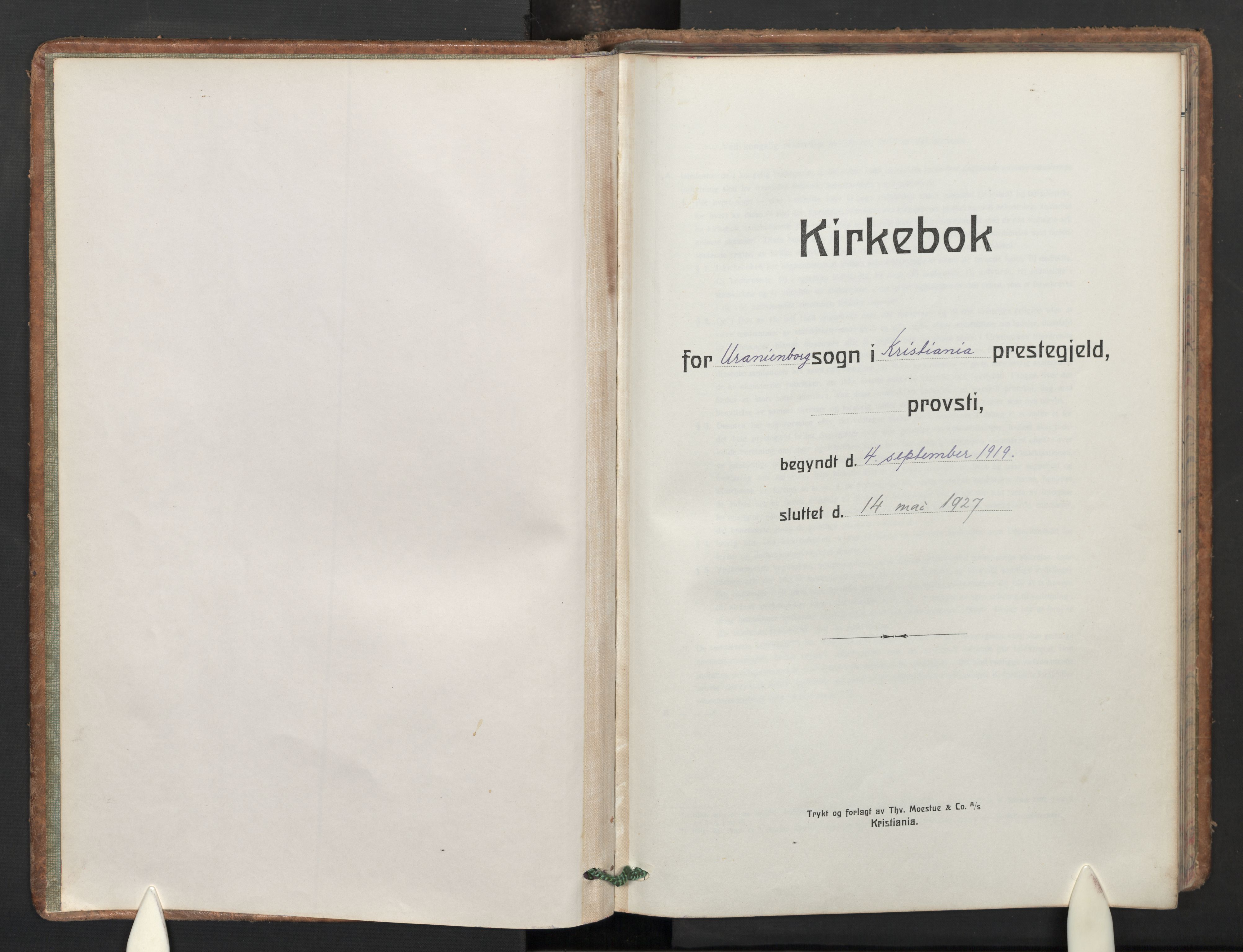 Uranienborg prestekontor Kirkebøker, AV/SAO-A-10877/F/Fa/L0013: Parish register (official) no. I 13, 1919-1954