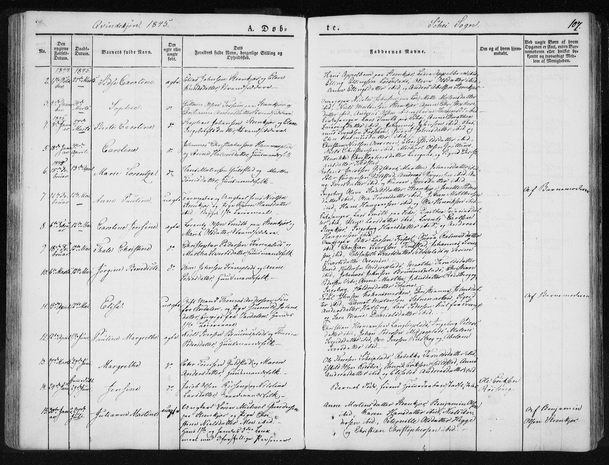 Ministerialprotokoller, klokkerbøker og fødselsregistre - Nord-Trøndelag, SAT/A-1458/735/L0339: Parish register (official) no. 735A06 /2, 1836-1848, p. 107
