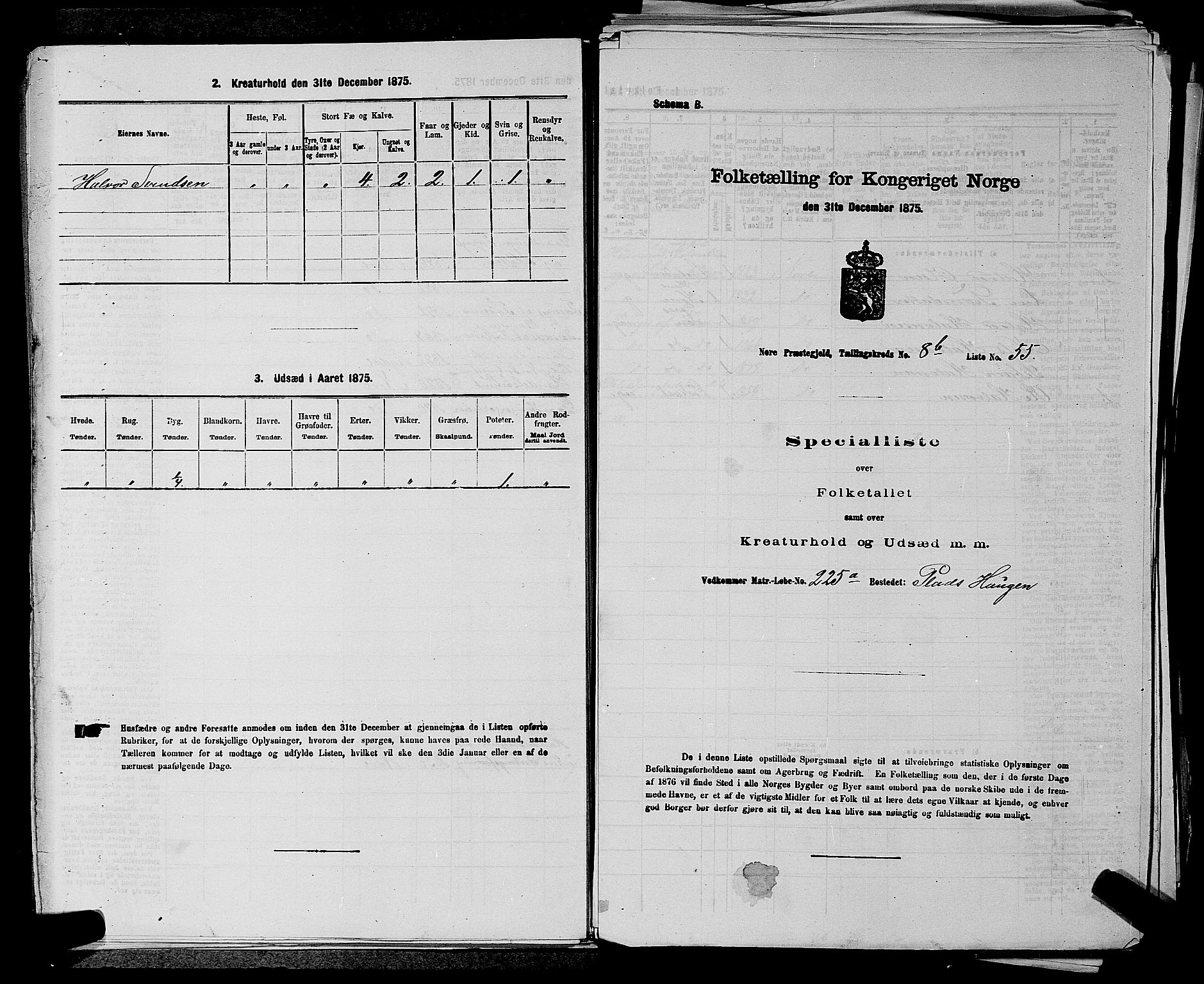 SAKO, 1875 census for 0633P Nore, 1875, p. 1028