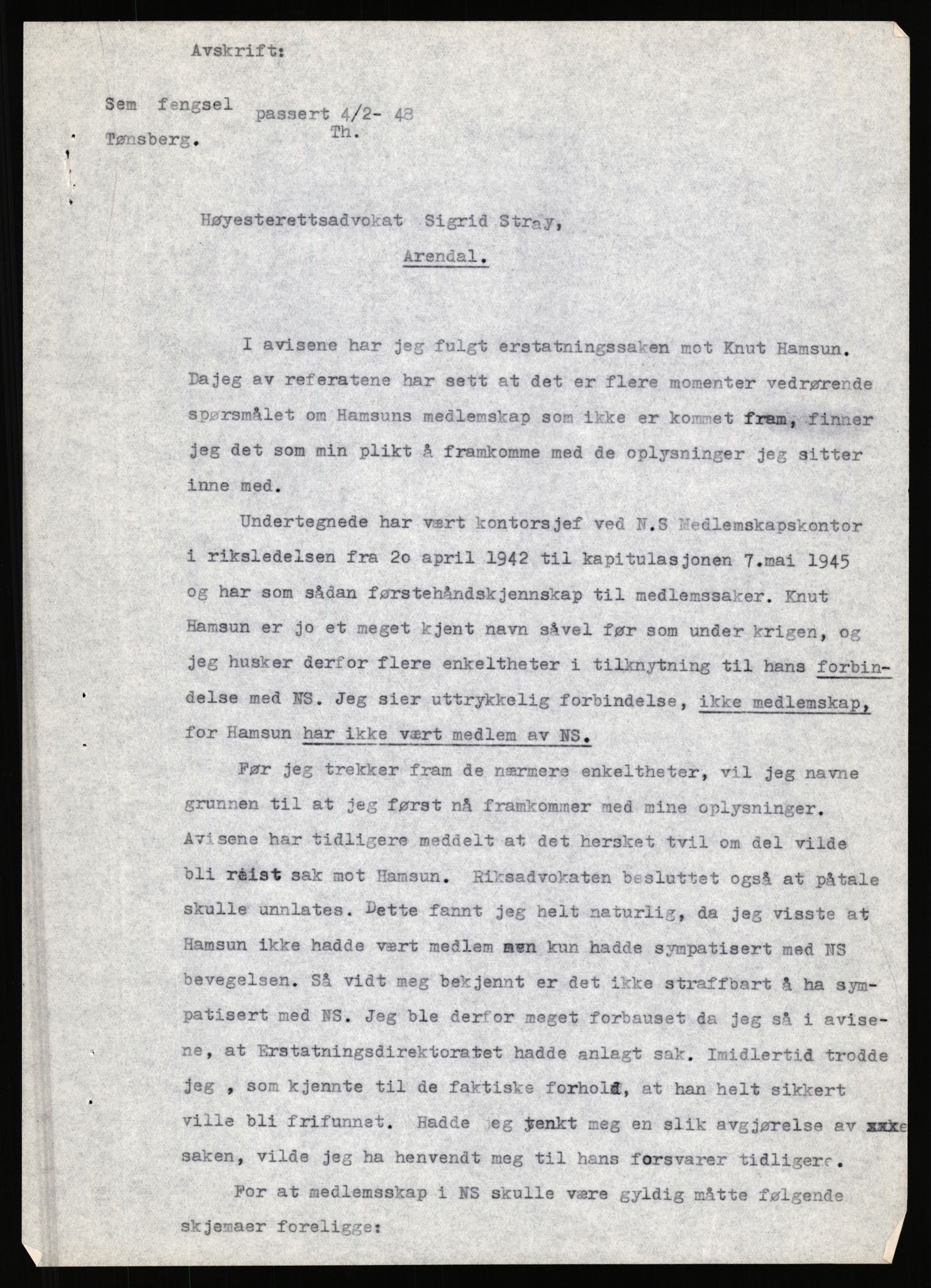 Landssvikarkivet, Arendal politikammer, AV/RA-S-3138-25/D/Dc, 1945-1951, p. 586