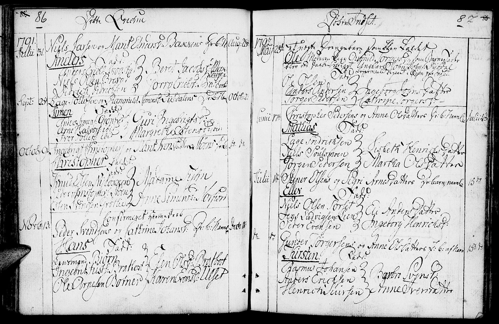 Kvikne prestekontor, AV/SAH-PREST-064/H/Ha/Haa/L0003: Parish register (official) no. 3, 1785-1814, p. 86-87