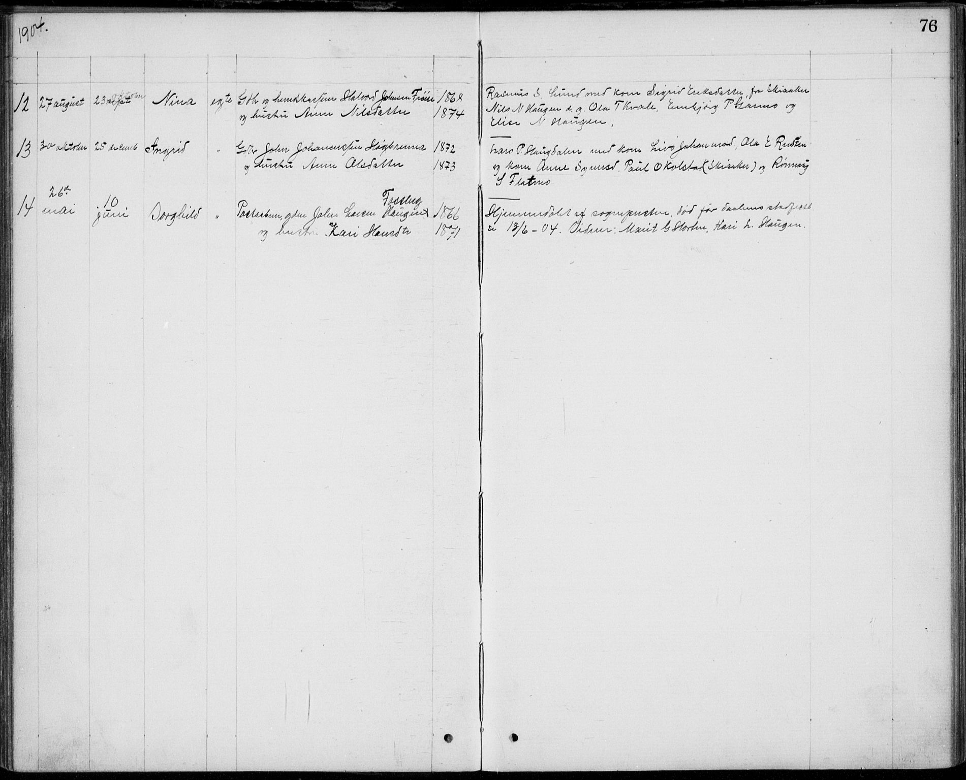 Lom prestekontor, AV/SAH-PREST-070/L/L0013: Parish register (copy) no. 13, 1874-1938, p. 76