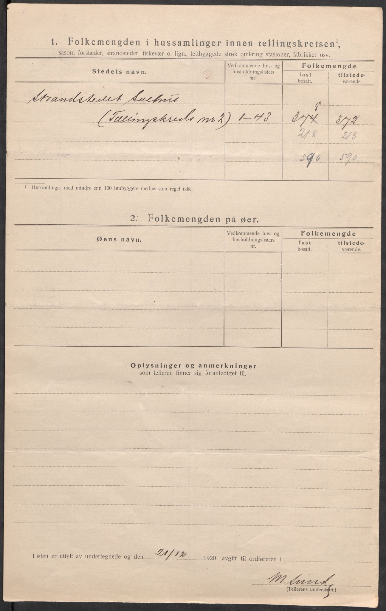 SAB, 1920 census for Åsane, 1920, p. 11