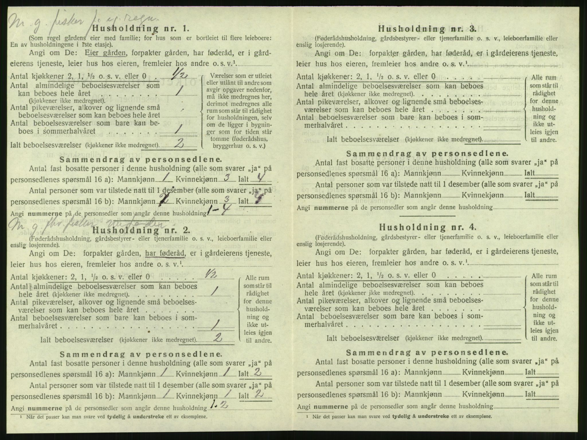 SAT, 1920 census for Brattvær, 1920, p. 181