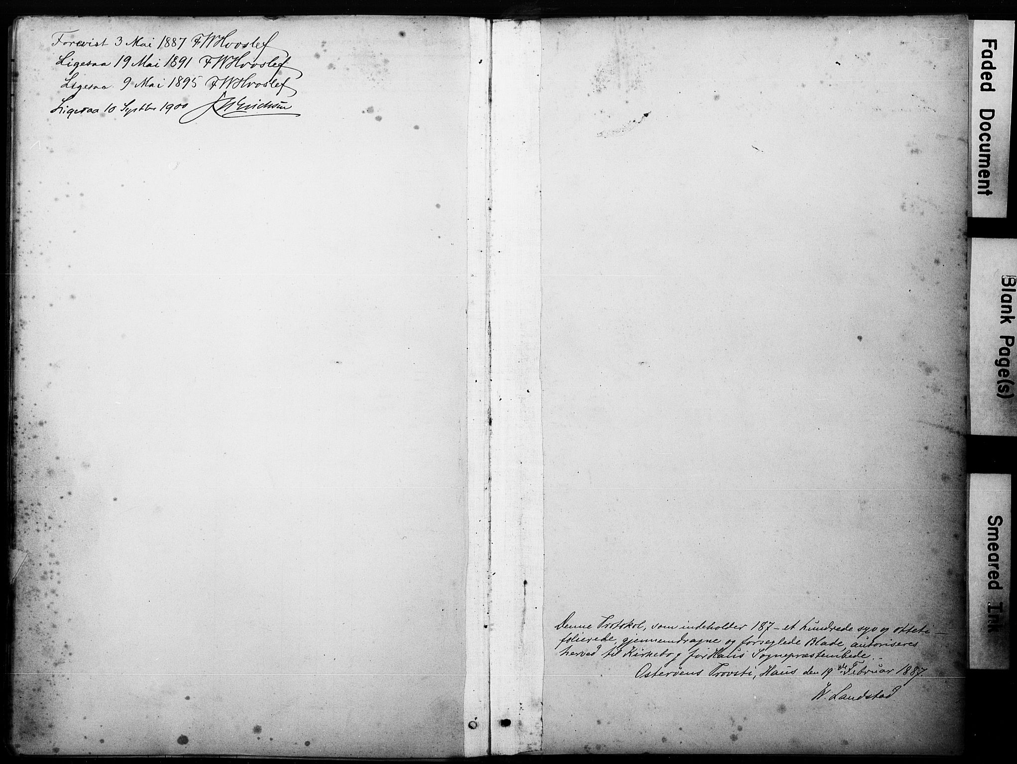 Haus sokneprestembete, SAB/A-75601/H/Haa: Parish register (official) no. B 1, 1887-1898