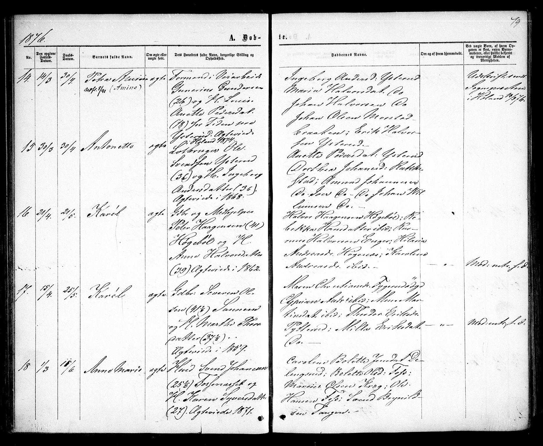 Rødenes prestekontor Kirkebøker, AV/SAO-A-2005/F/Fa/L0008: Parish register (official) no. I 8, 1869-1879, p. 79