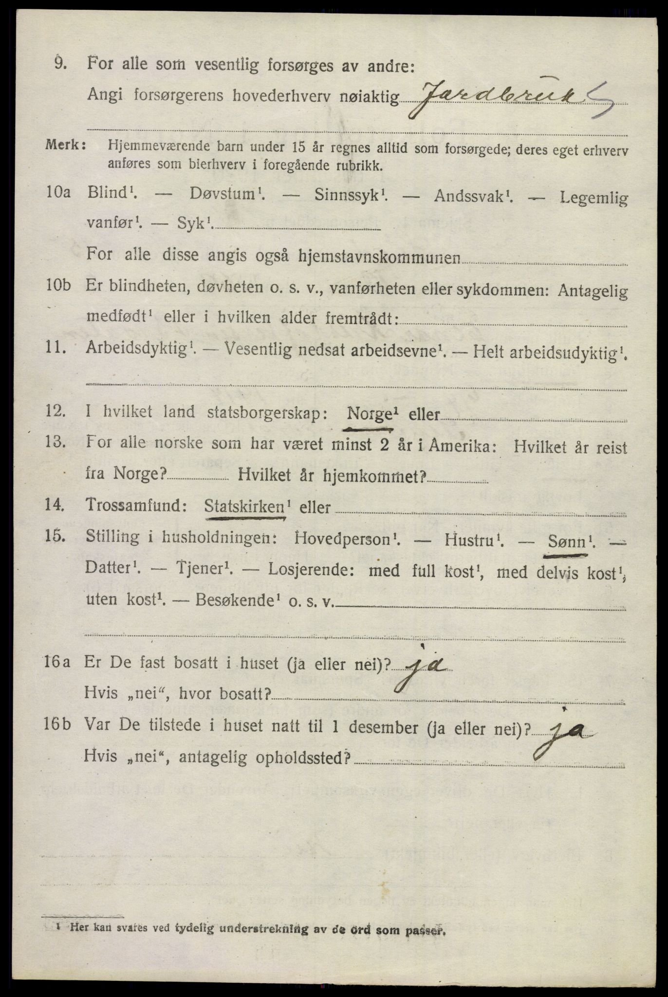 SAKO, 1920 census for Sigdal, 1920, p. 9181