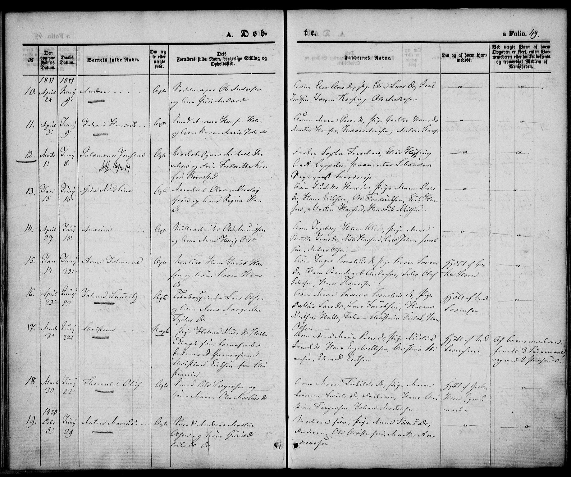 Larvik kirkebøker, AV/SAKO-A-352/F/Fb/L0003: Parish register (official) no. II 3, 1842-1856, p. 49