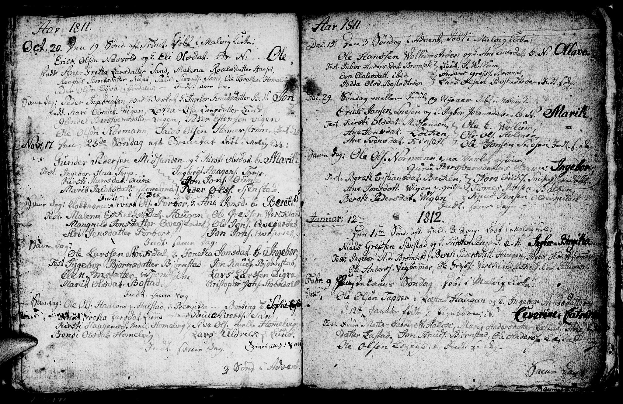Ministerialprotokoller, klokkerbøker og fødselsregistre - Sør-Trøndelag, SAT/A-1456/616/L0419: Parish register (copy) no. 616C02, 1797-1816, p. 35