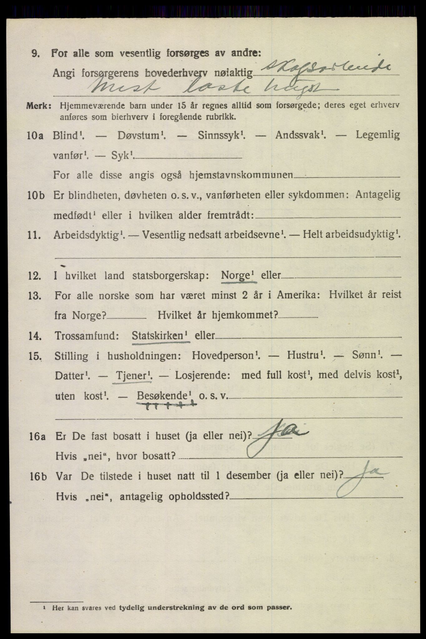 SAK, 1920 census for Åmli, 1920, p. 3712