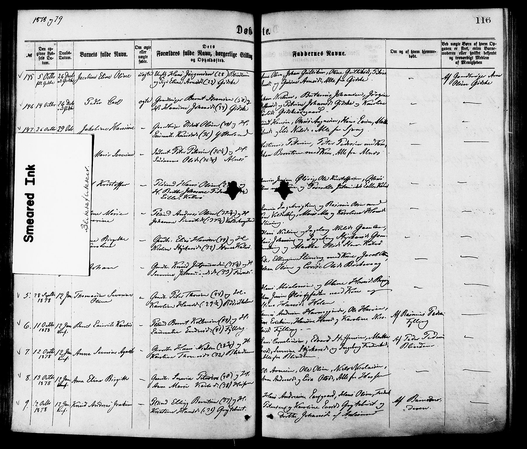 Ministerialprotokoller, klokkerbøker og fødselsregistre - Møre og Romsdal, AV/SAT-A-1454/528/L0400: Parish register (official) no. 528A11, 1871-1879, p. 116