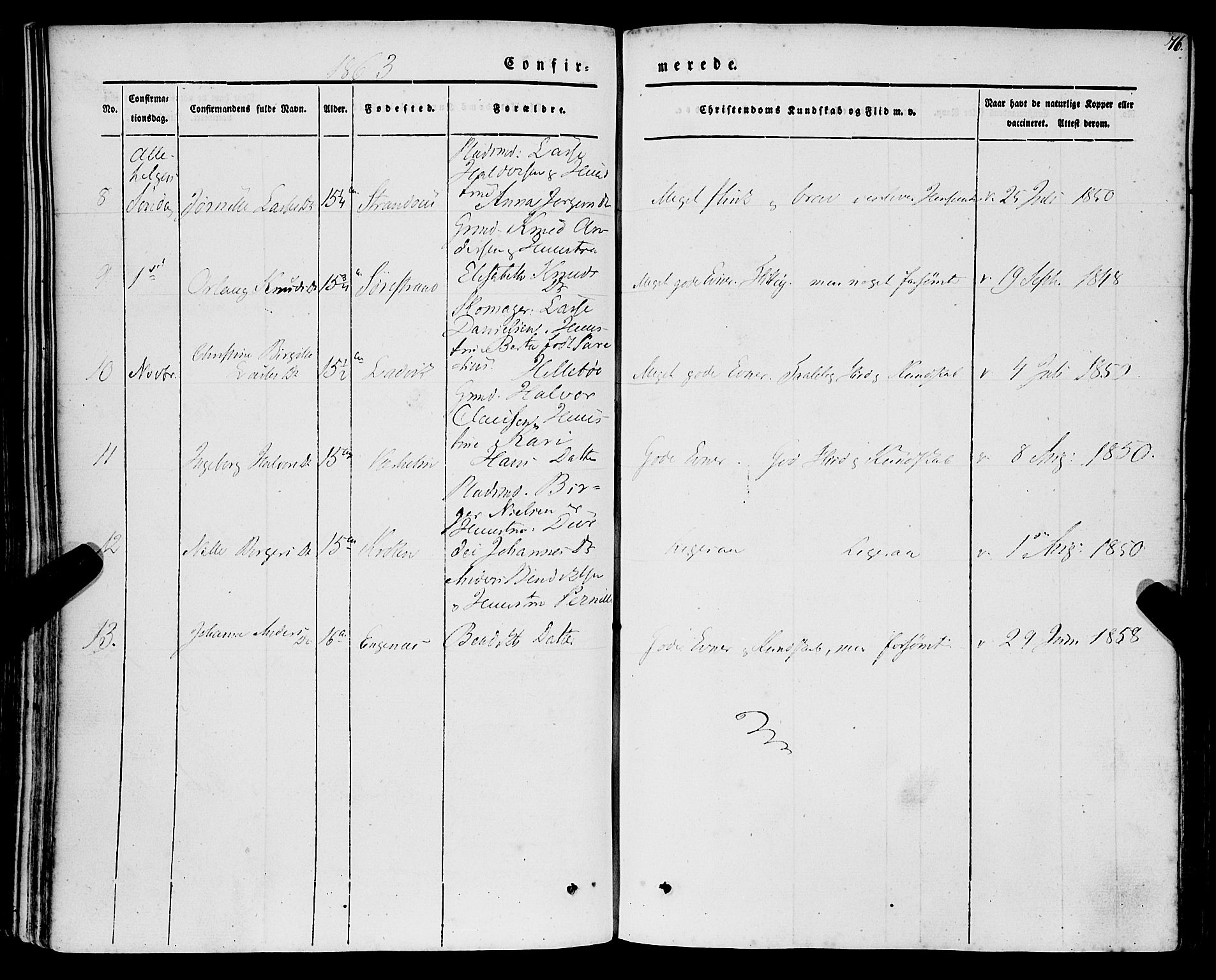 Lavik sokneprestembete, AV/SAB-A-80901: Parish register (official) no. A 3, 1843-1863, p. 76