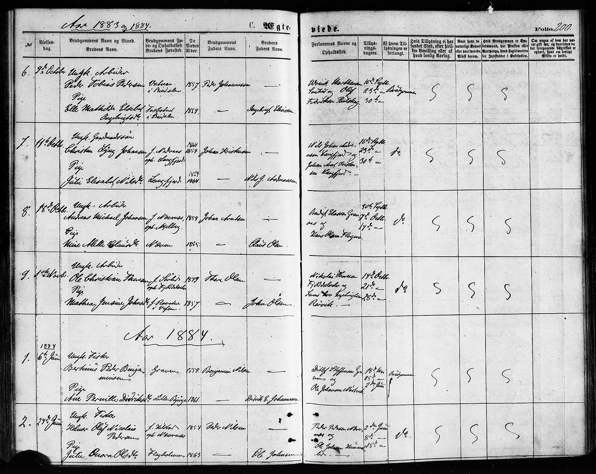 Ministerialprotokoller, klokkerbøker og fødselsregistre - Nordland, AV/SAT-A-1459/814/L0225: Parish register (official) no. 814A06, 1875-1885, p. 200