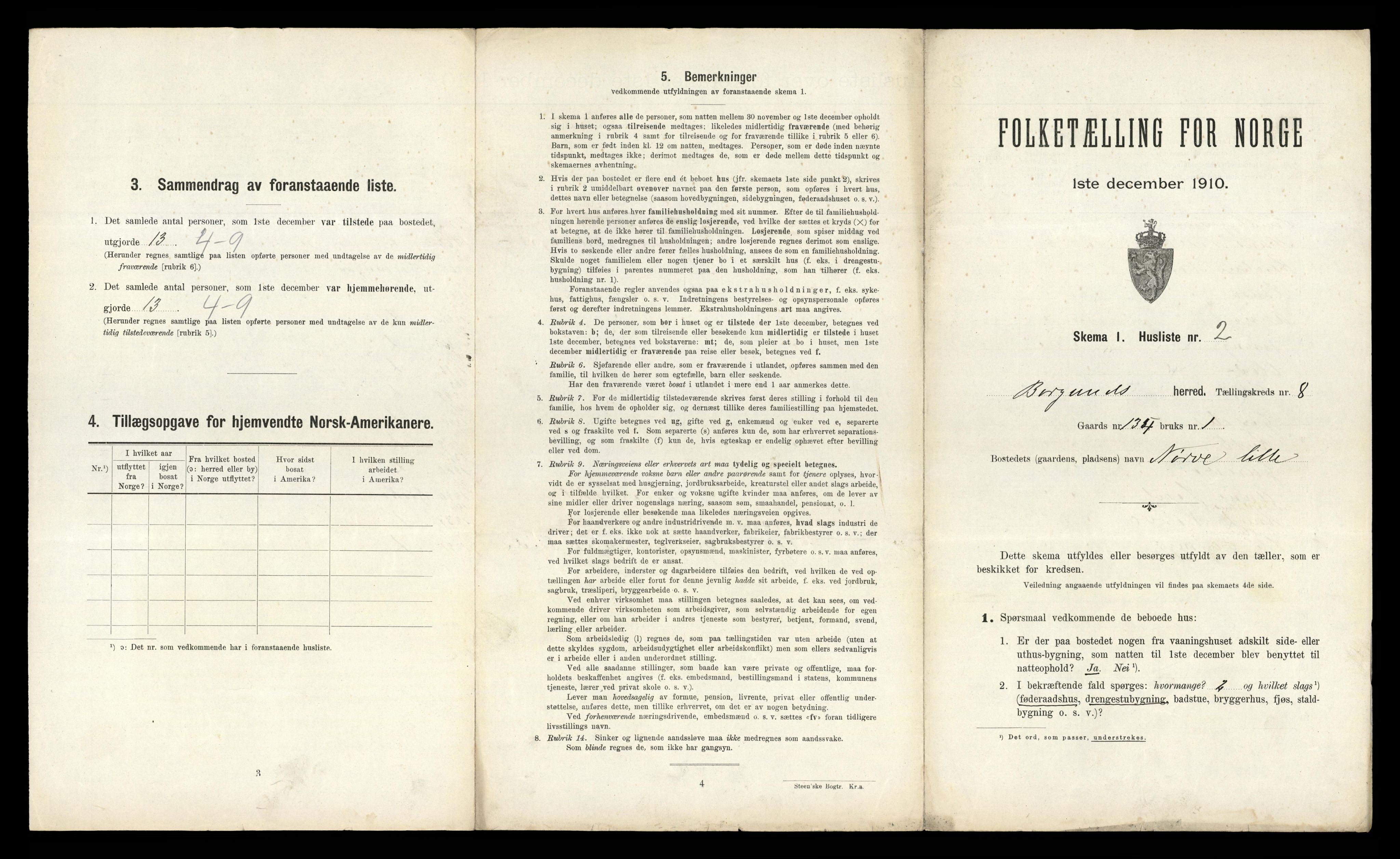 RA, 1910 census for Borgund, 1910, p. 655
