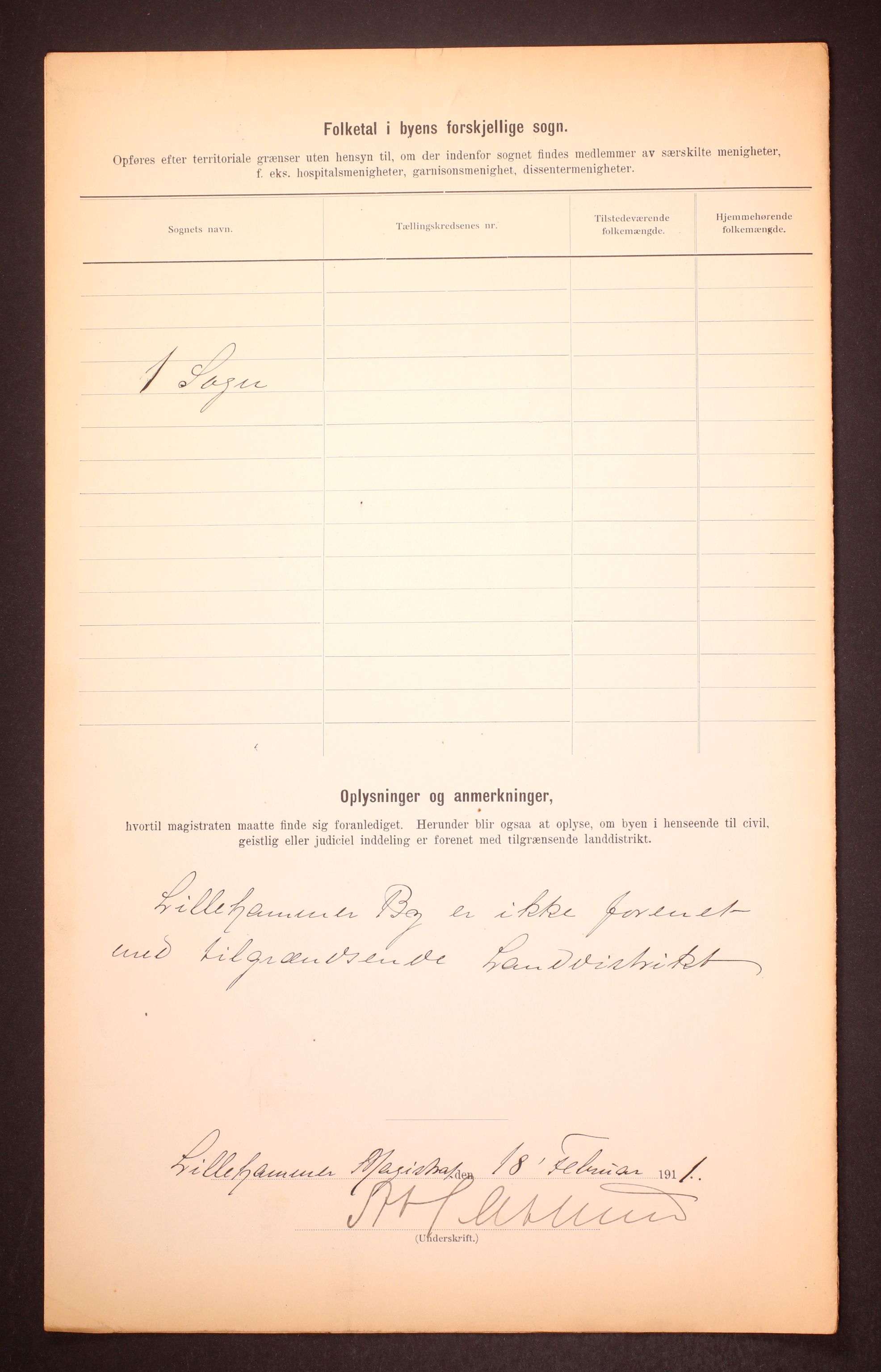 RA, 1910 census for Lillehammer, 1910, p. 3