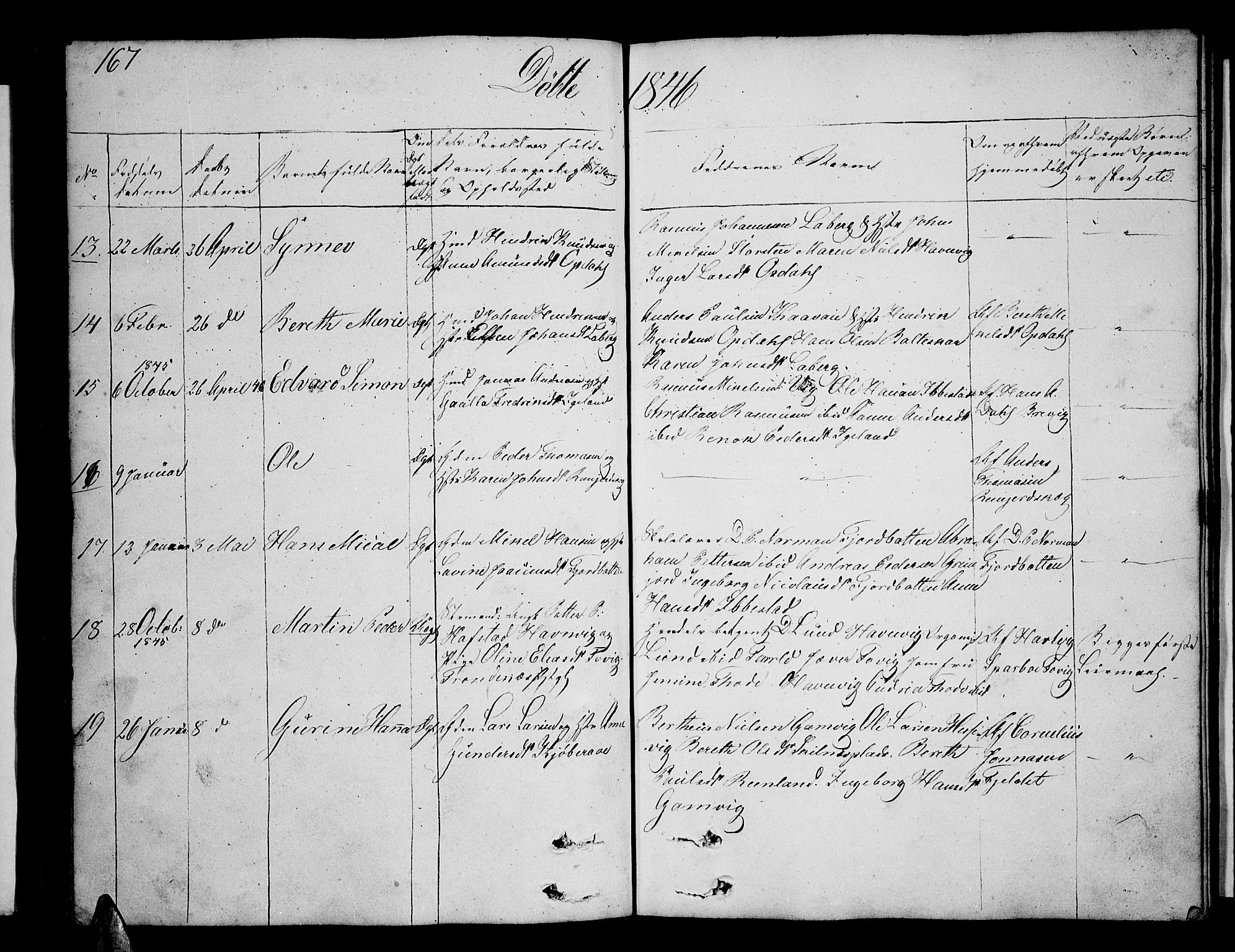 Ibestad sokneprestembete, AV/SATØ-S-0077/H/Ha/Hab/L0003klokker: Parish register (copy) no. 3, 1833-1852, p. 167