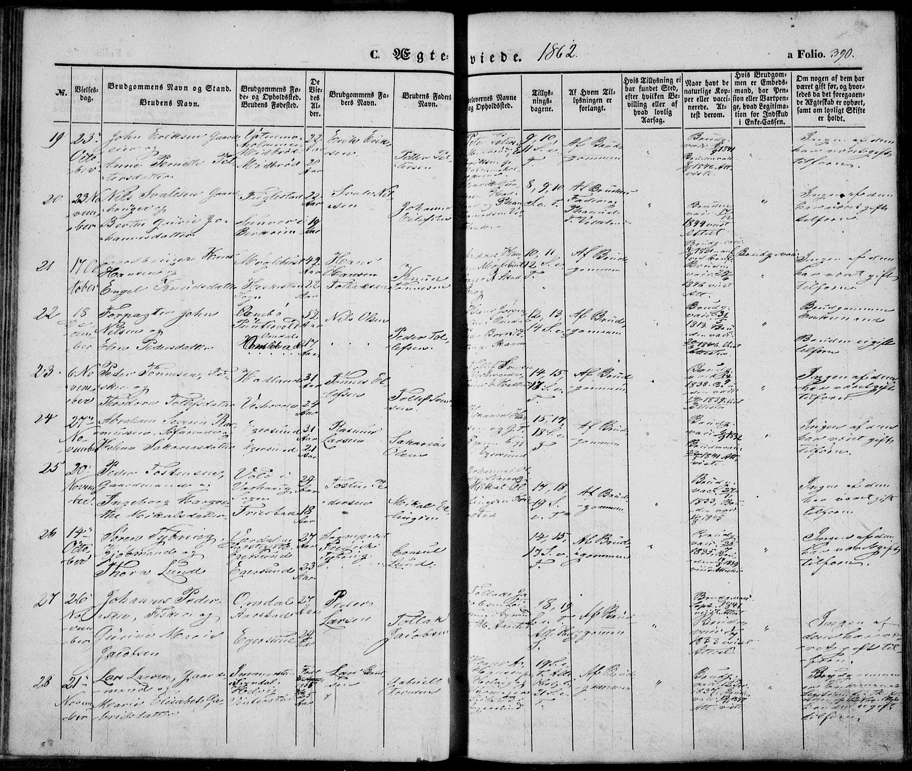 Eigersund sokneprestkontor, AV/SAST-A-101807/S08/L0013: Parish register (official) no. A 12.2, 1850-1865, p. 390