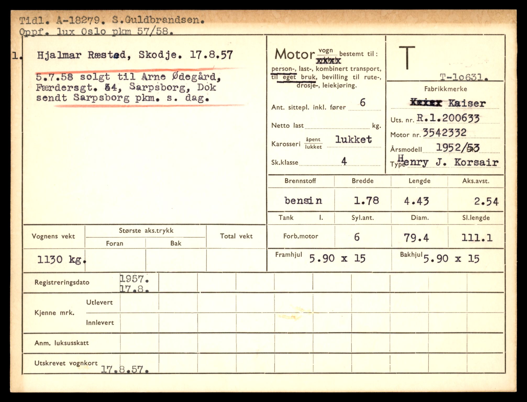 Møre og Romsdal vegkontor - Ålesund trafikkstasjon, AV/SAT-A-4099/F/Fe/L0022: Registreringskort for kjøretøy T 10584 - T 10694, 1927-1998, p. 1477