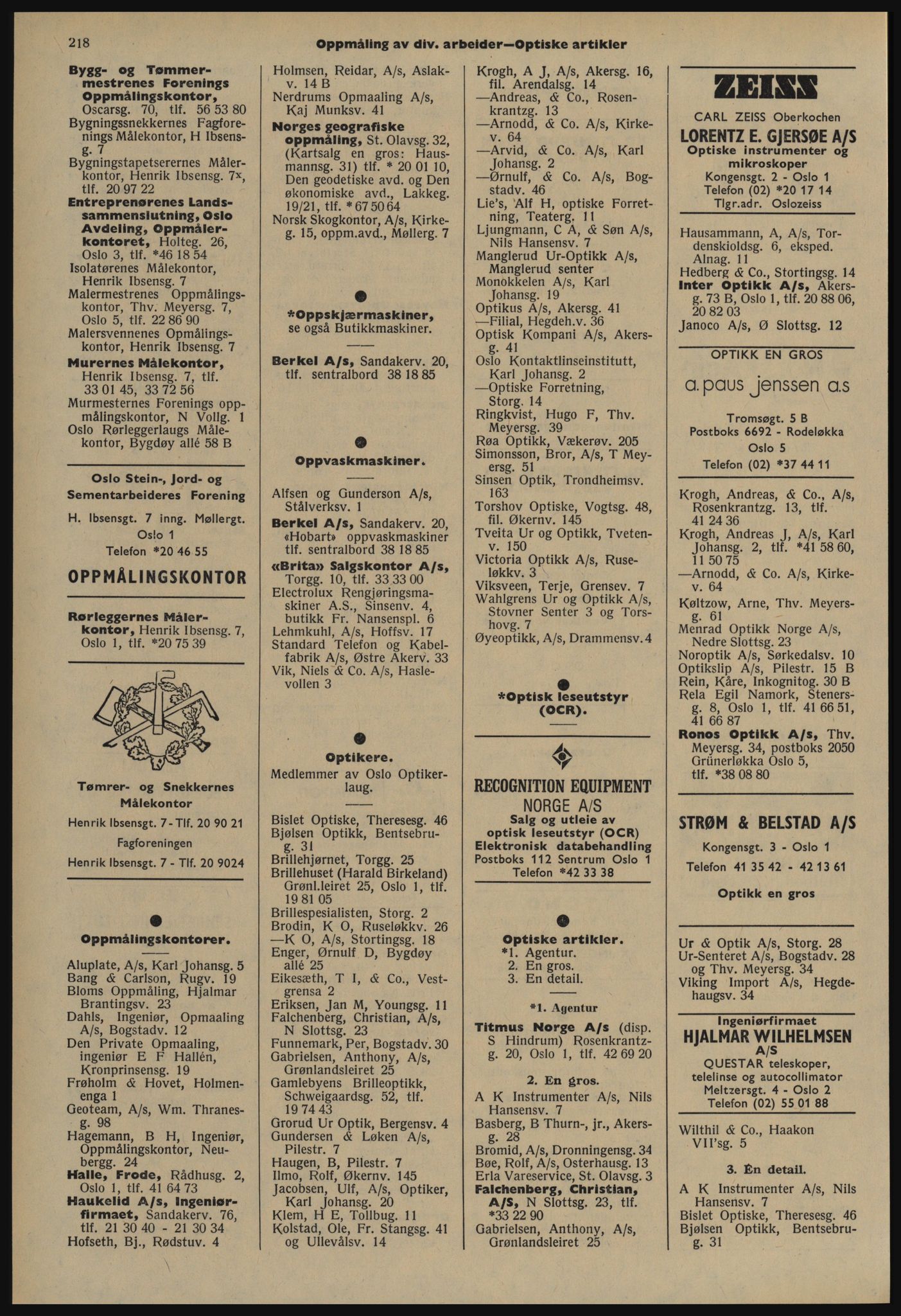 Kristiania/Oslo adressebok, PUBL/-, 1978-1979, p. 218