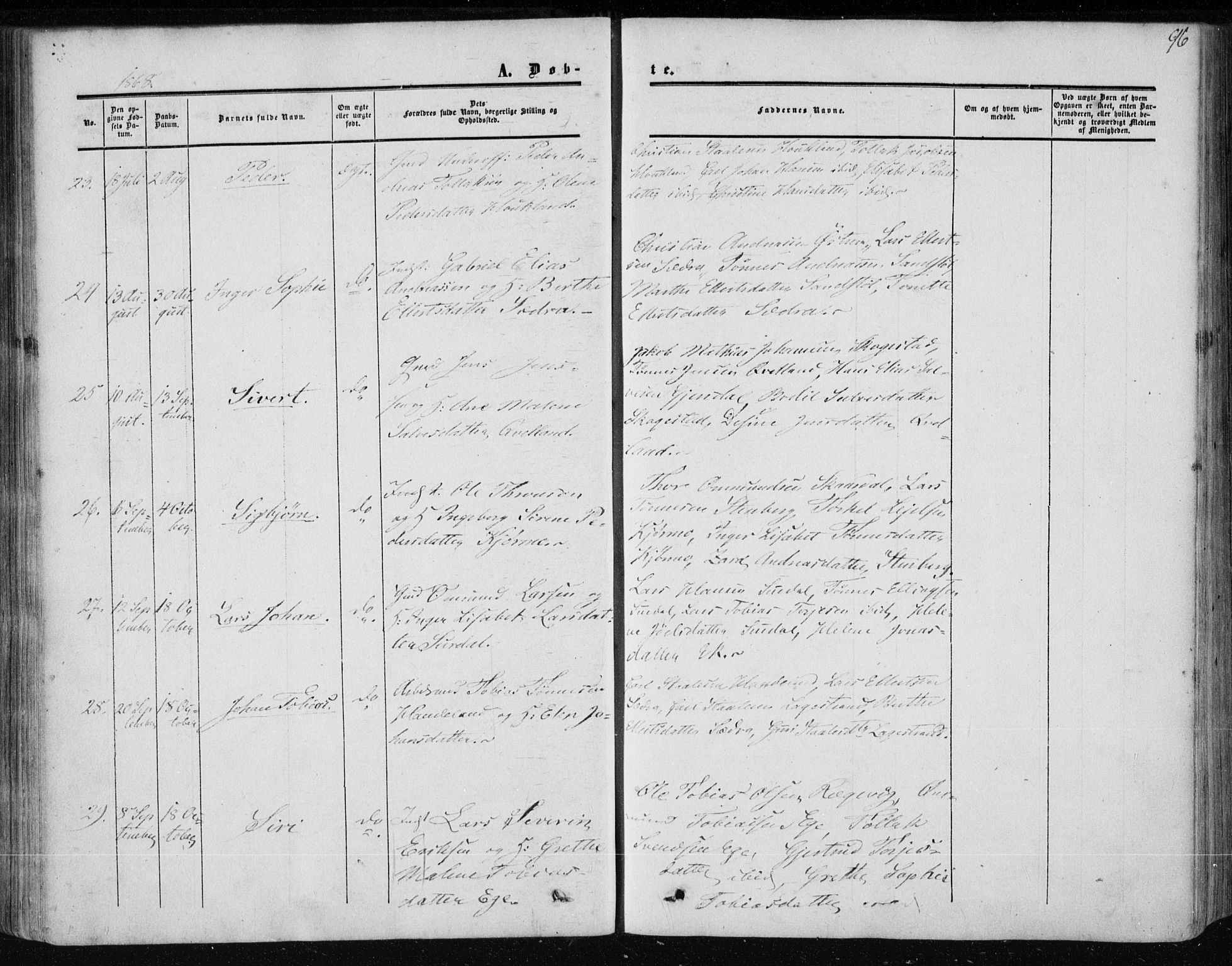 Lund sokneprestkontor, SAST/A-101809/S06/L0009: Parish register (official) no. A 8, 1853-1877, p. 96