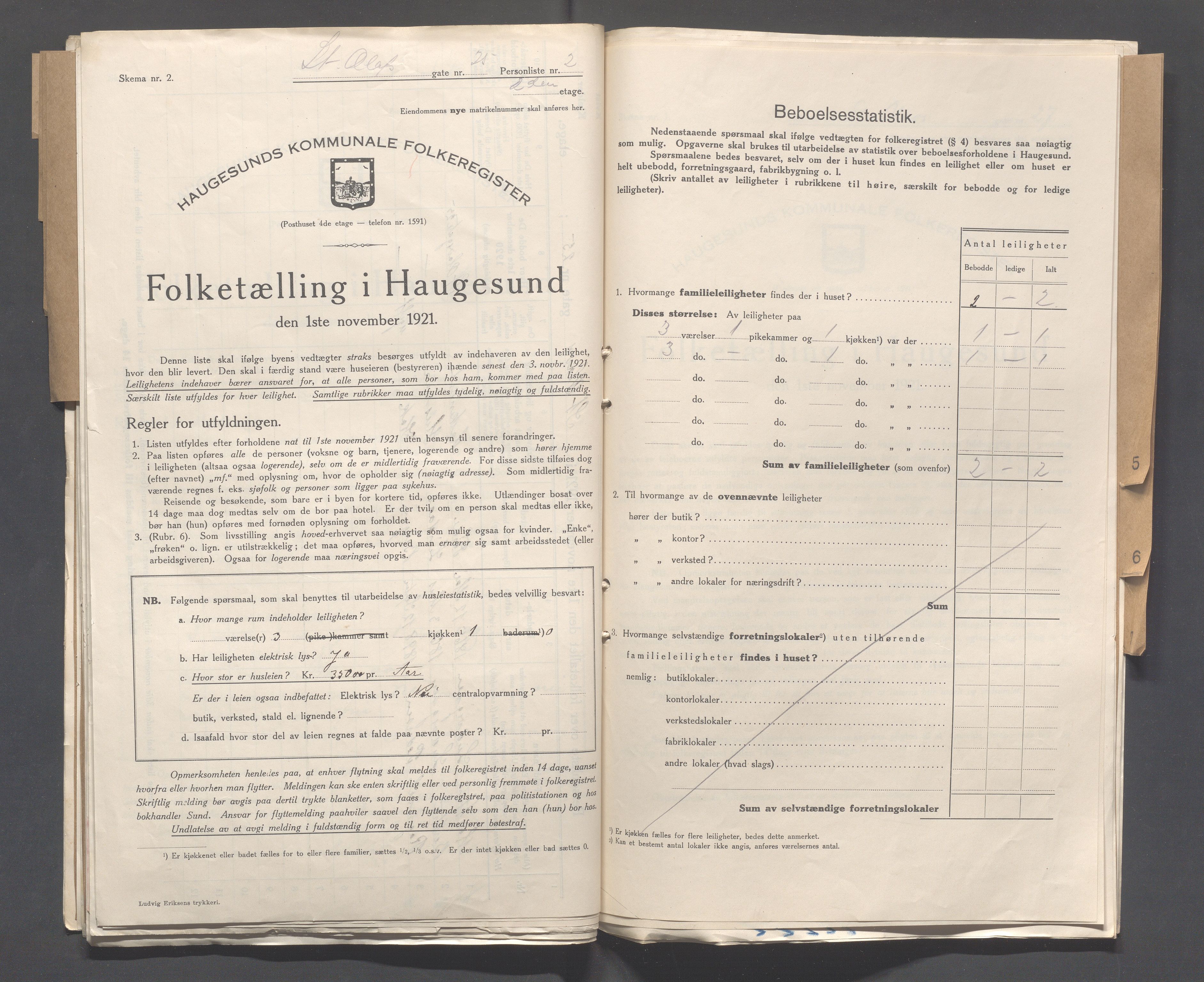 IKAR, Local census 1.11.1921 for Haugesund, 1921, p. 4310