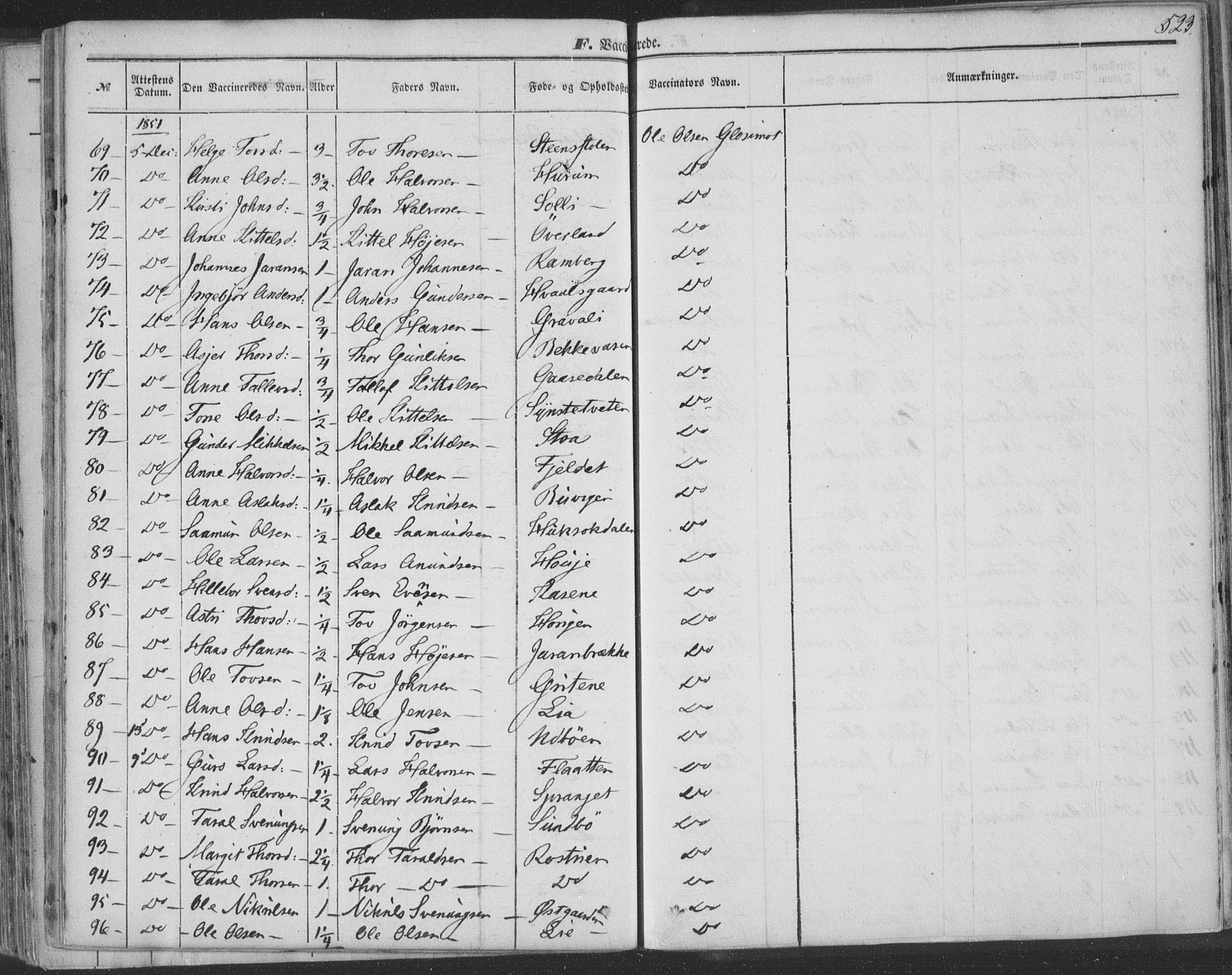 Seljord kirkebøker, AV/SAKO-A-20/F/Fa/L012b: Parish register (official) no. I 12B, 1850-1865, p. 523