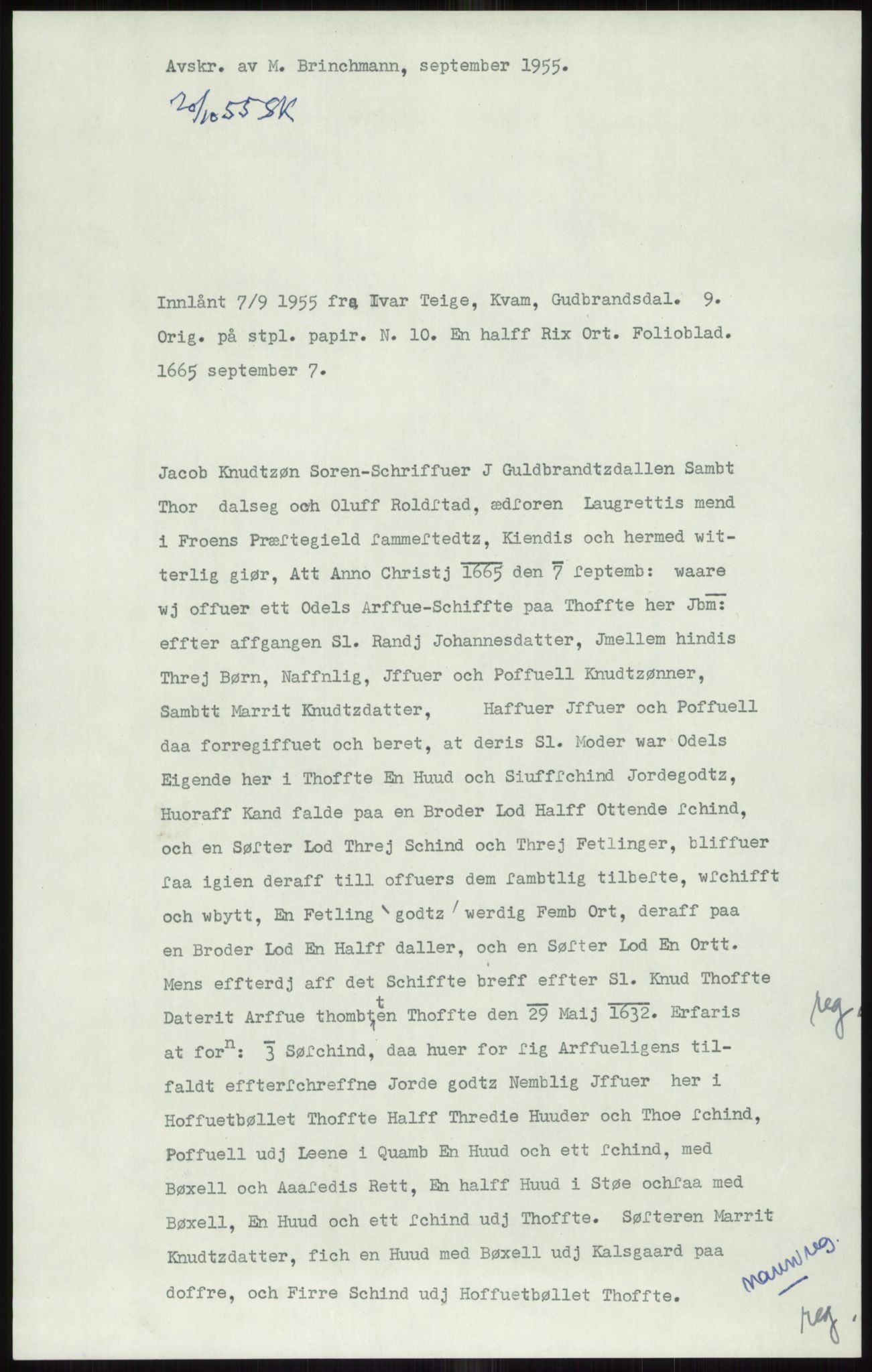 Samlinger til kildeutgivelse, Diplomavskriftsamlingen, AV/RA-EA-4053/H/Ha, p. 219