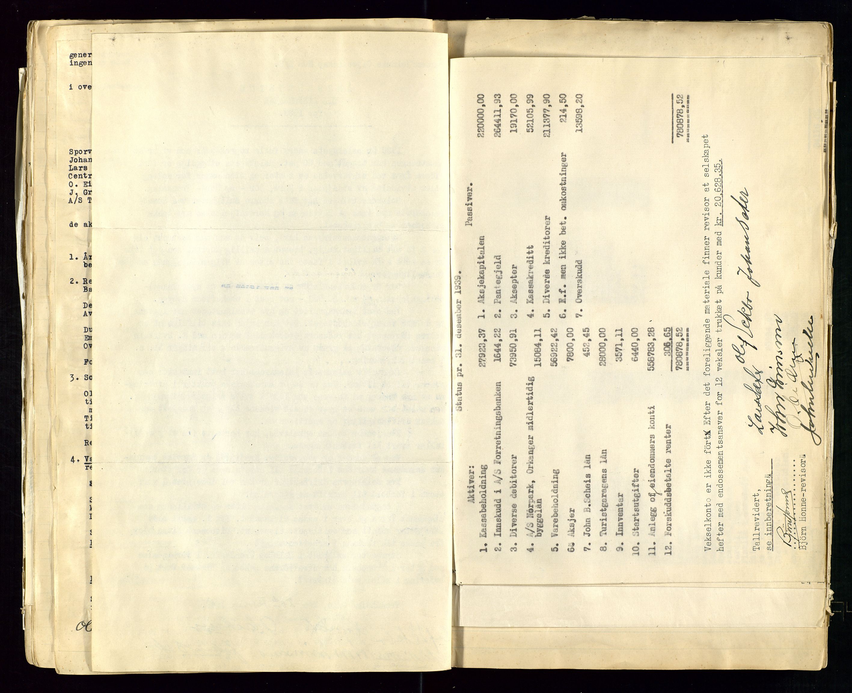 PA 1519 - Nordenfjeldske Oljeselskap, NOR A/S, SAST/A-101924/A/L0001: Styreprotokoll, 1937-1962, p. 26