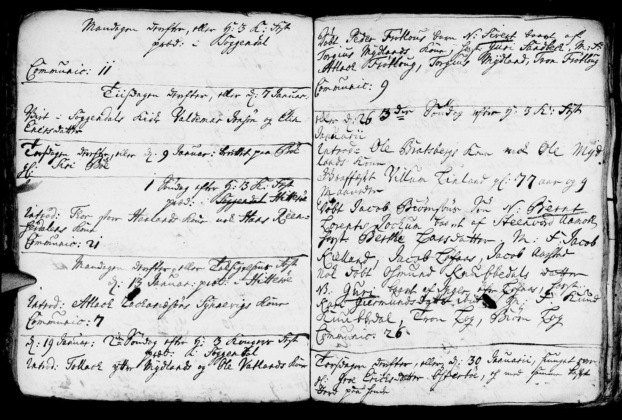 Sokndal sokneprestkontor, AV/SAST-A-101808: Parish register (official) no. A 1, 1729-1740