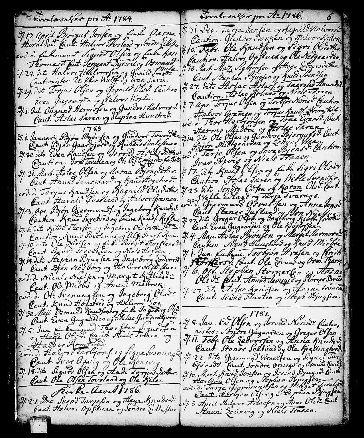 Vinje kirkebøker, SAKO/A-312/F/Fa/L0002: Parish register (official) no. I 2, 1767-1814, p. 6