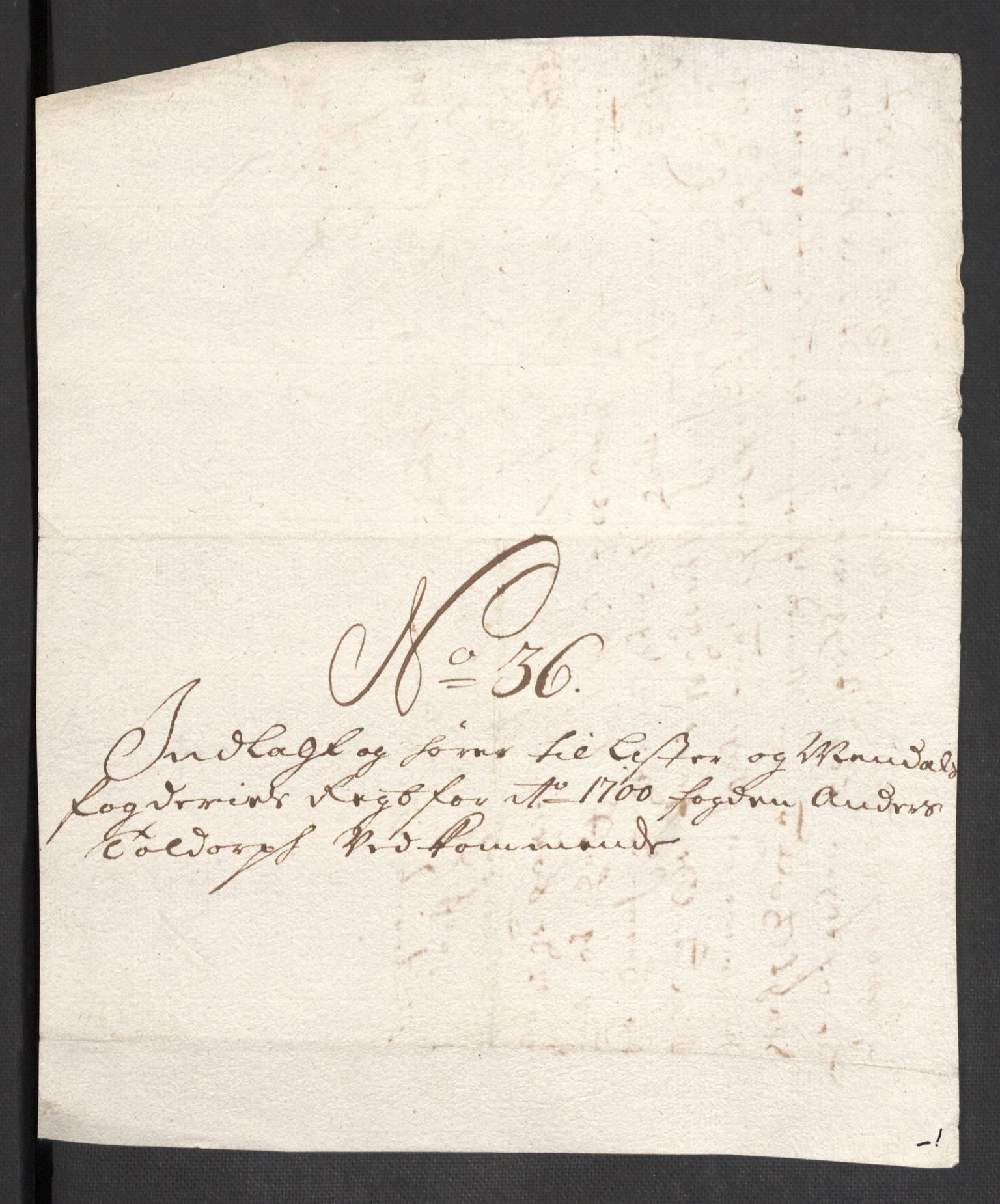 Rentekammeret inntil 1814, Reviderte regnskaper, Fogderegnskap, AV/RA-EA-4092/R43/L2548: Fogderegnskap Lista og Mandal, 1700, p. 268