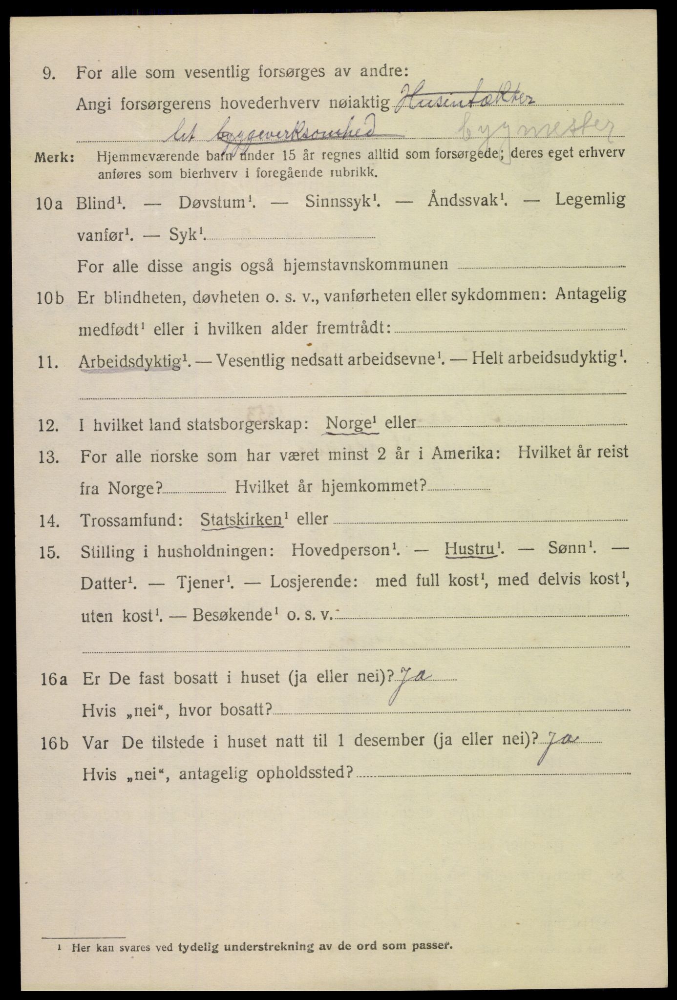 SAK, 1920 census for Kristiansand, 1920, p. 32858