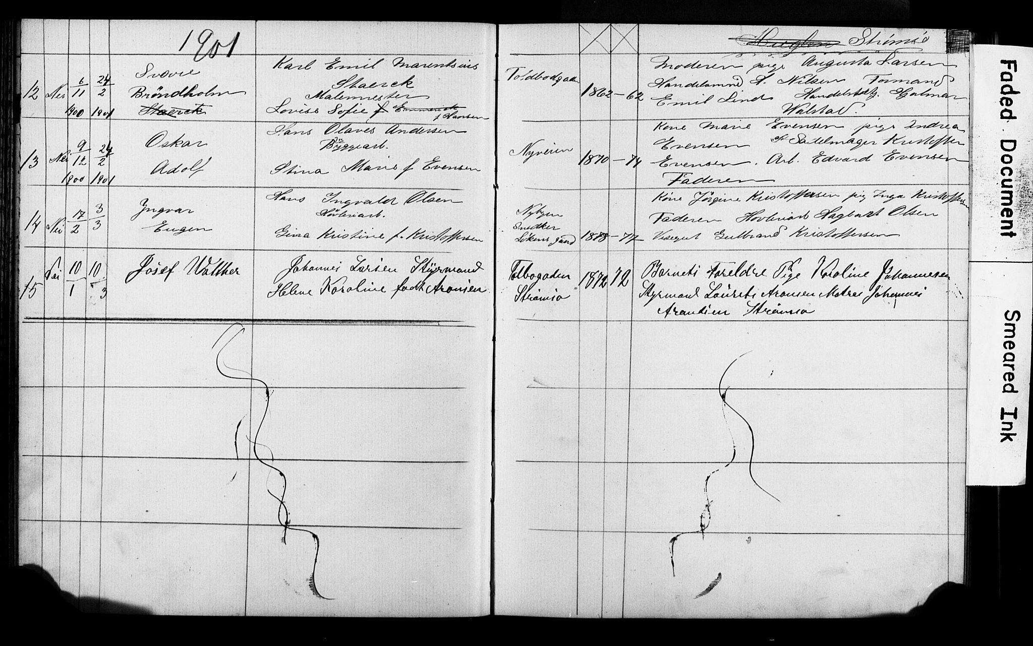 Strømsø kirkebøker, AV/SAKO-A-246/Y/Ya/L0005: Parish register draft no. I 5, 1897-1903