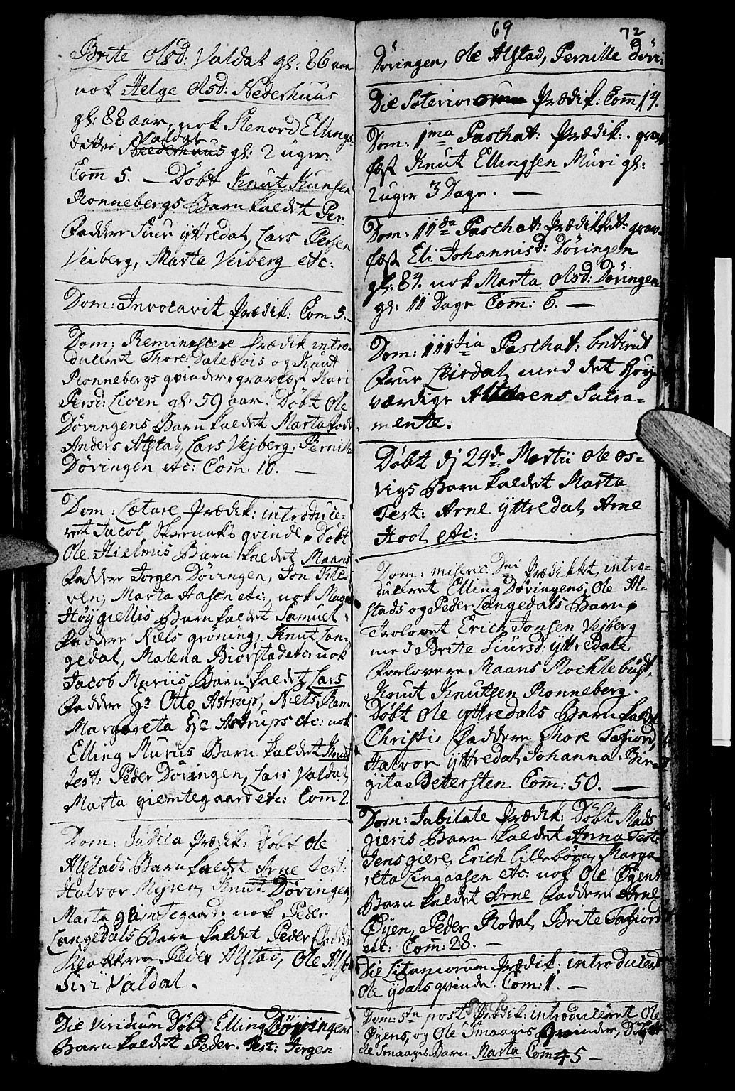 Ministerialprotokoller, klokkerbøker og fødselsregistre - Møre og Romsdal, SAT/A-1454/519/L0243: Parish register (official) no. 519A02, 1760-1770, p. 71-72
