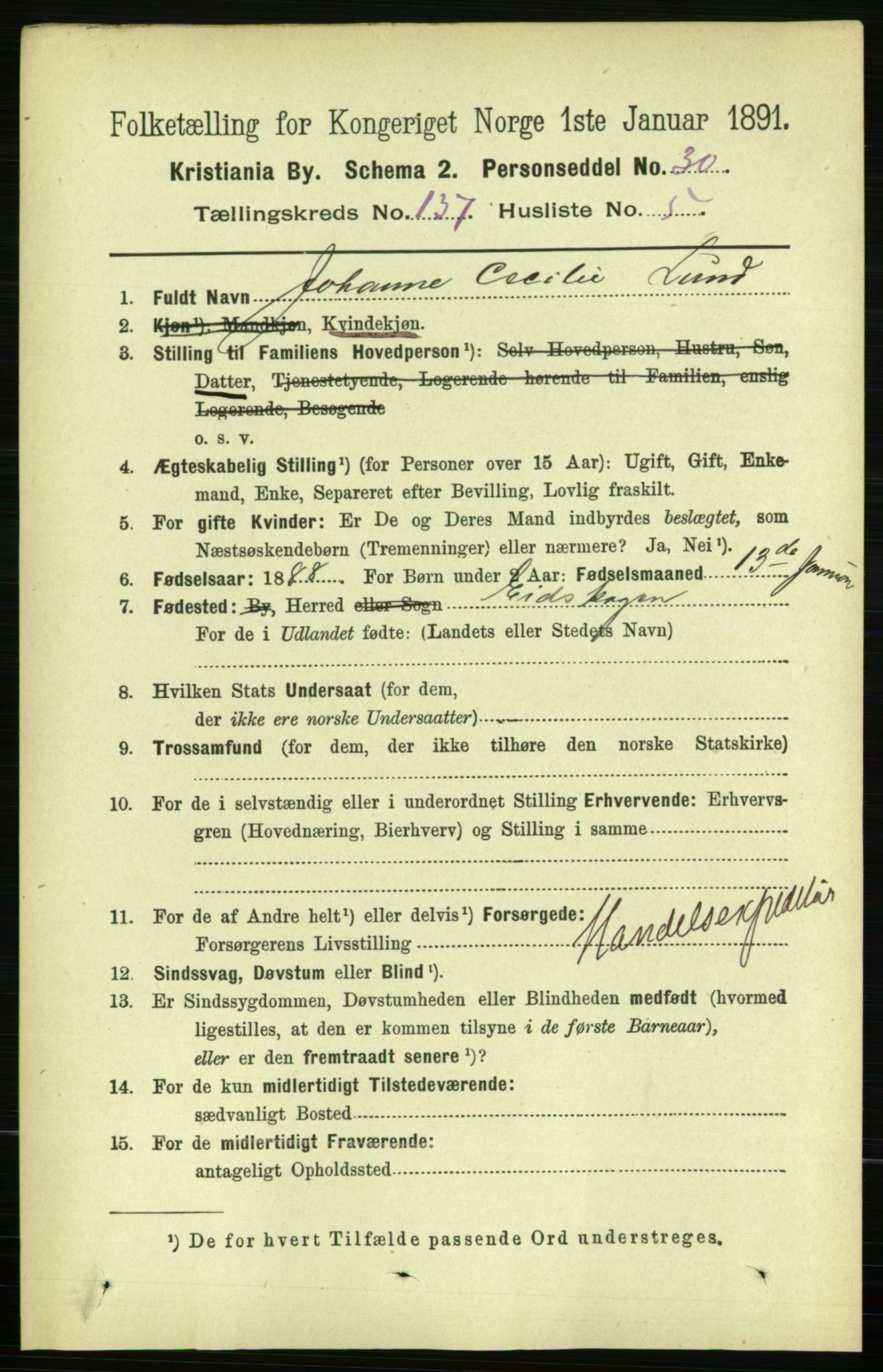 RA, 1891 census for 0301 Kristiania, 1891, p. 76428
