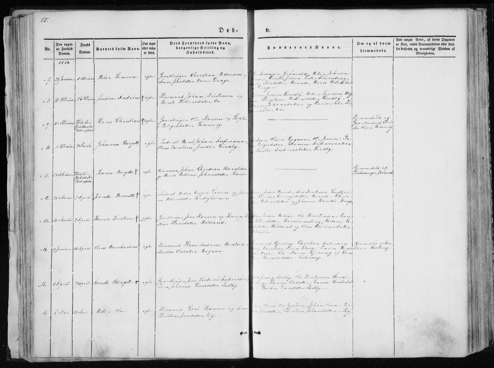 Ministerialprotokoller, klokkerbøker og fødselsregistre - Nordland, AV/SAT-A-1459/847/L0666: Parish register (official) no. 847A06, 1842-1871, p. 65