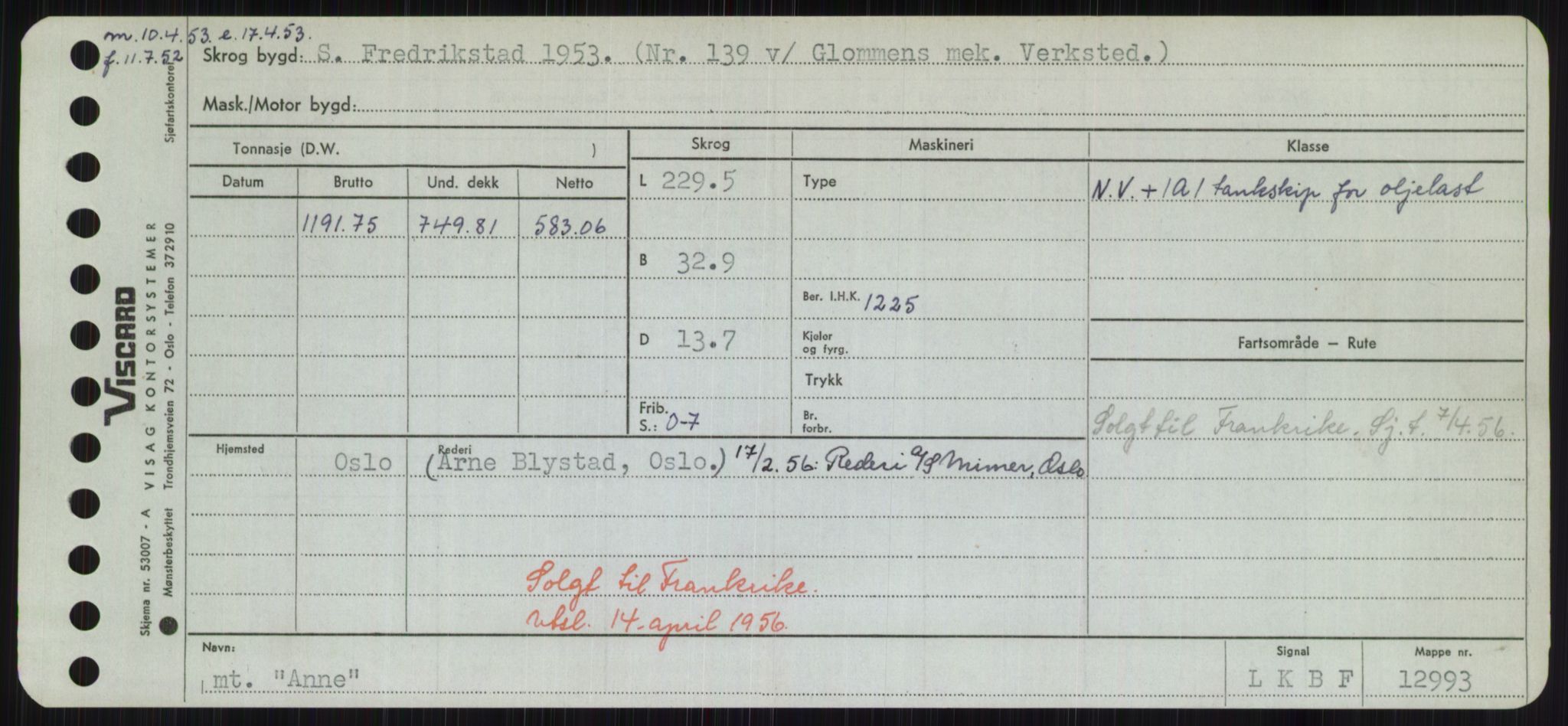 Sjøfartsdirektoratet med forløpere, Skipsmålingen, RA/S-1627/H/Hd/L0001: Fartøy, A-Anv, p. 727