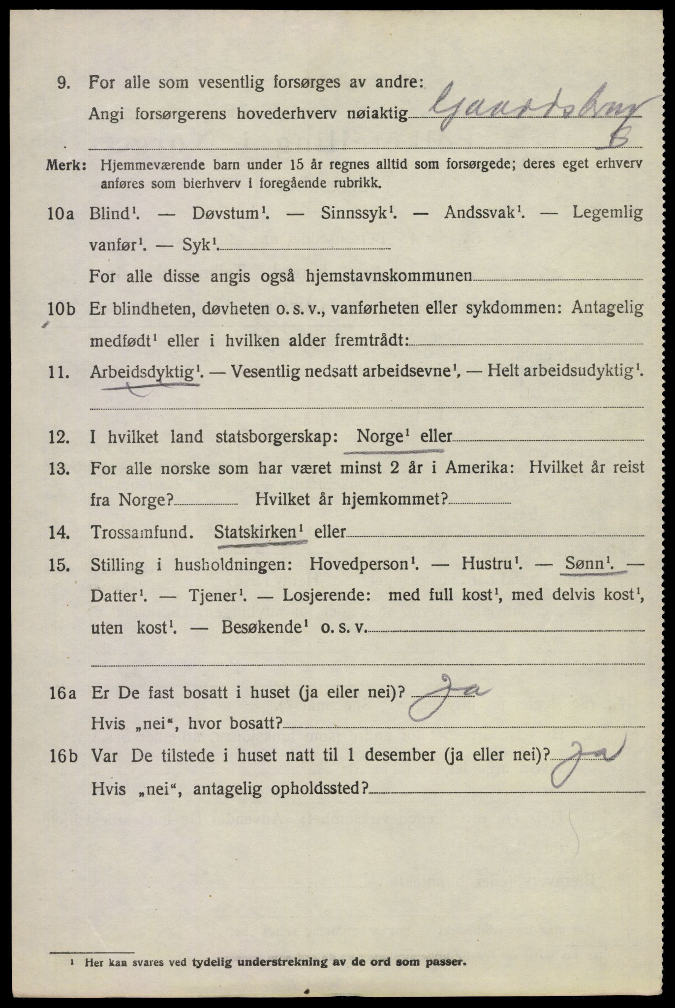 SAKO, 1920 census for Sem, 1920, p. 8140
